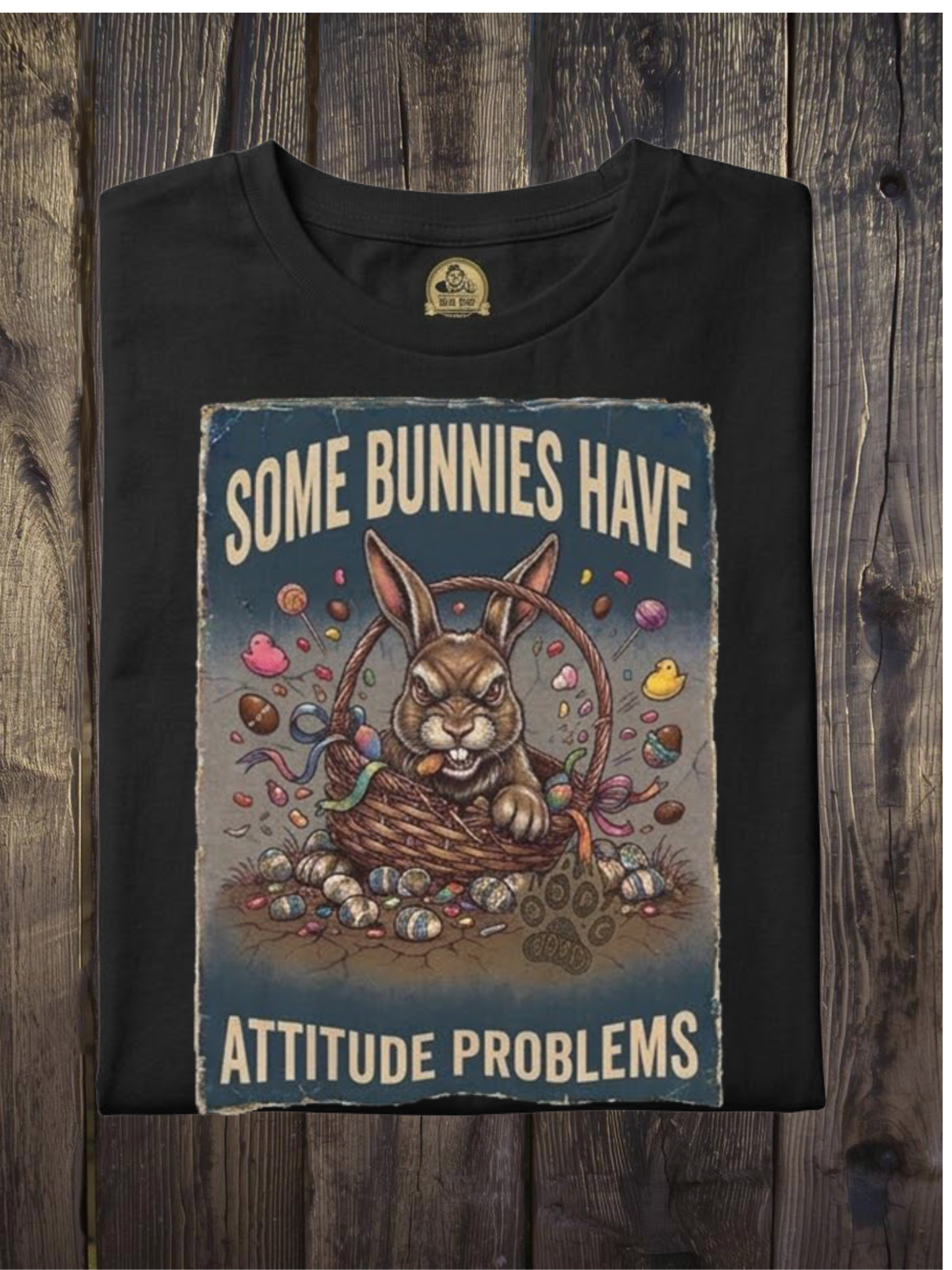 Some Bunnies Have Attitude Problems Tee — Funny Easter Bunny Graphic T-Shirt product thumbnail image