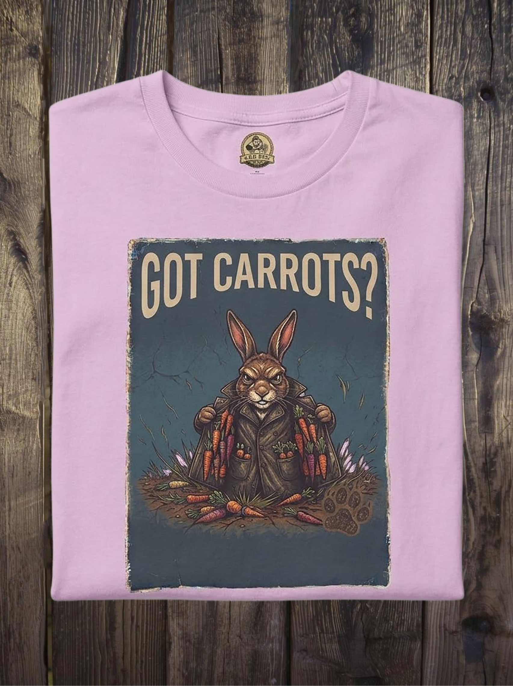 Got Carrots? Bunny Horror Graphic Tee — Retro Bad Dog Production Back Print product thumbnail image Got Carrots? Bunny Horror Graphic Tee — Retro Bad Dog Production Back Print product thumbnail image