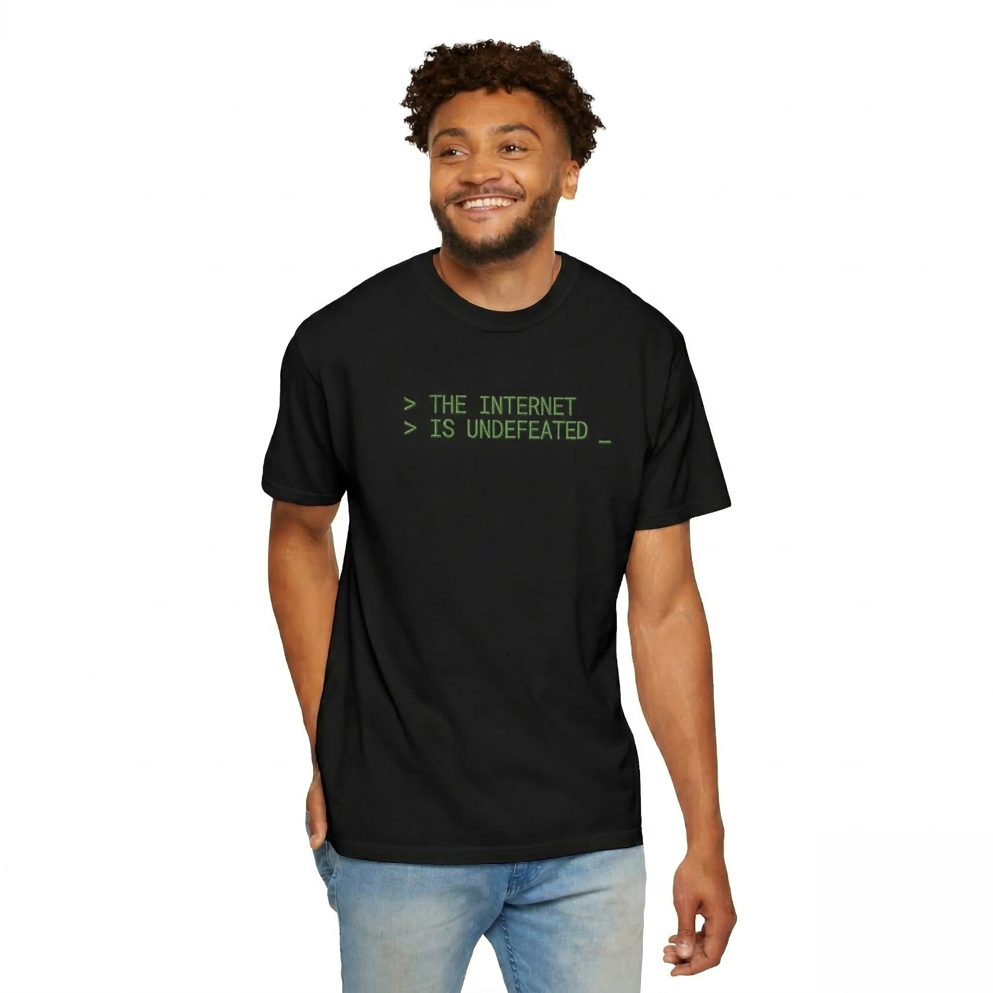 The Internet Is Undefeated - Retro Terminal Tee product thumbnail image