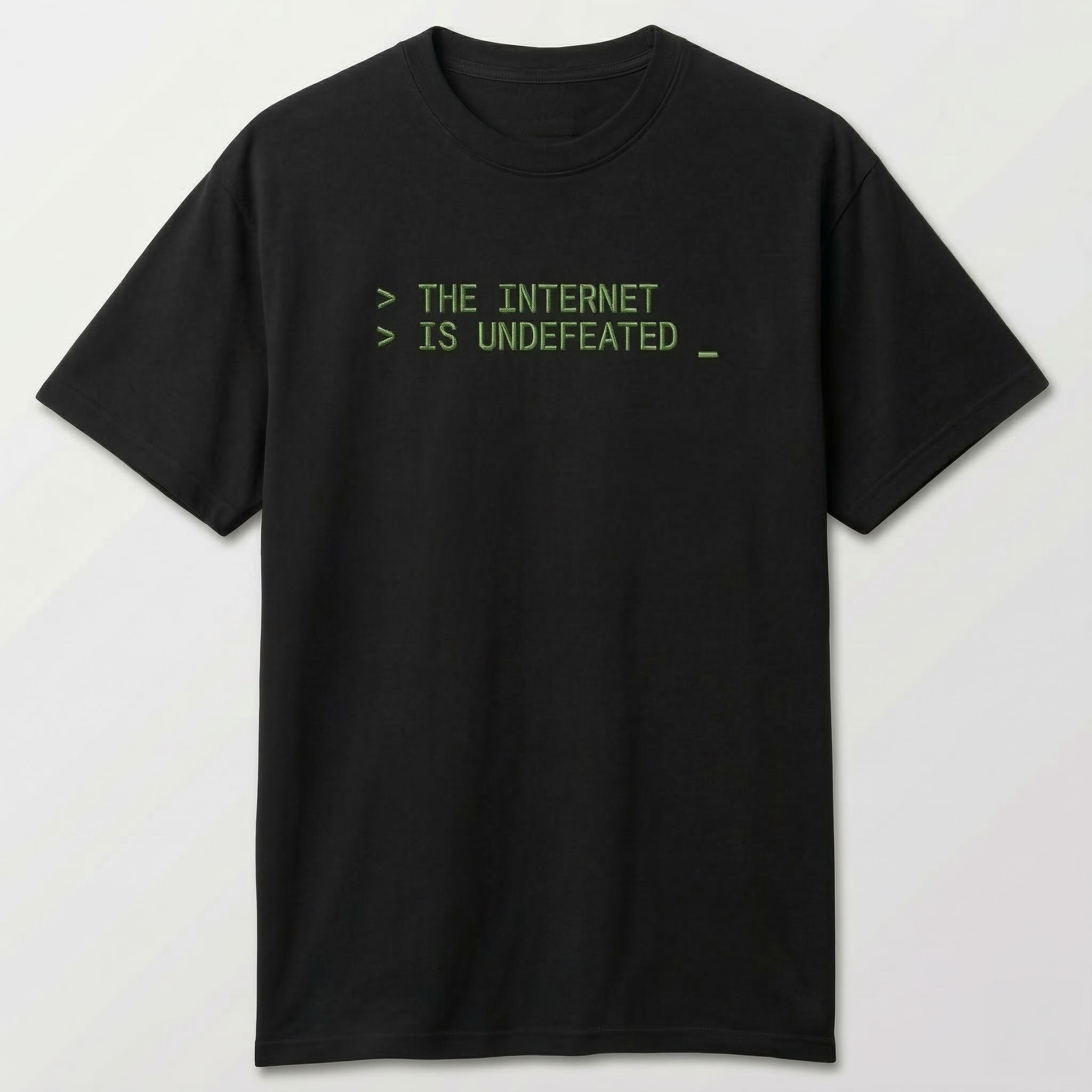 The Internet Is Undefeated - Retro Terminal Tee product thumbnail image