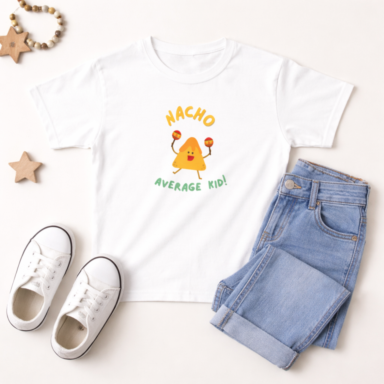 Nacho Average Kid tee, Funny Kids Shirt | Kids Nacho Design product thumbnail image