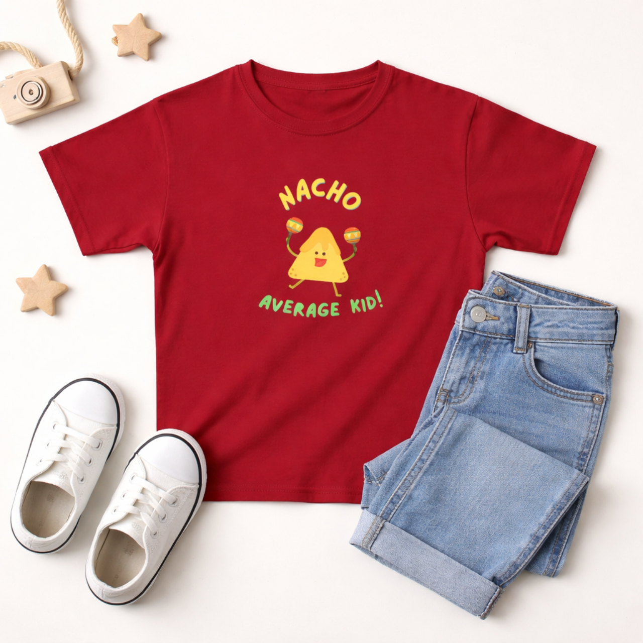 Nacho Average Kid tee, Funny Kids Shirt | Kids Nacho Design product thumbnail image Nacho Average Kid tee, Funny Kids Shirt | Kids Nacho Design product thumbnail image