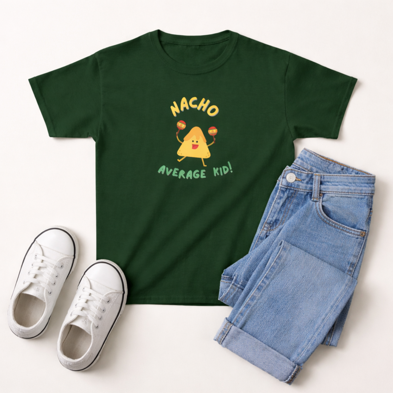 Nacho Average Kid tee, Funny Kids Shirt | Kids Nacho Design product thumbnail image