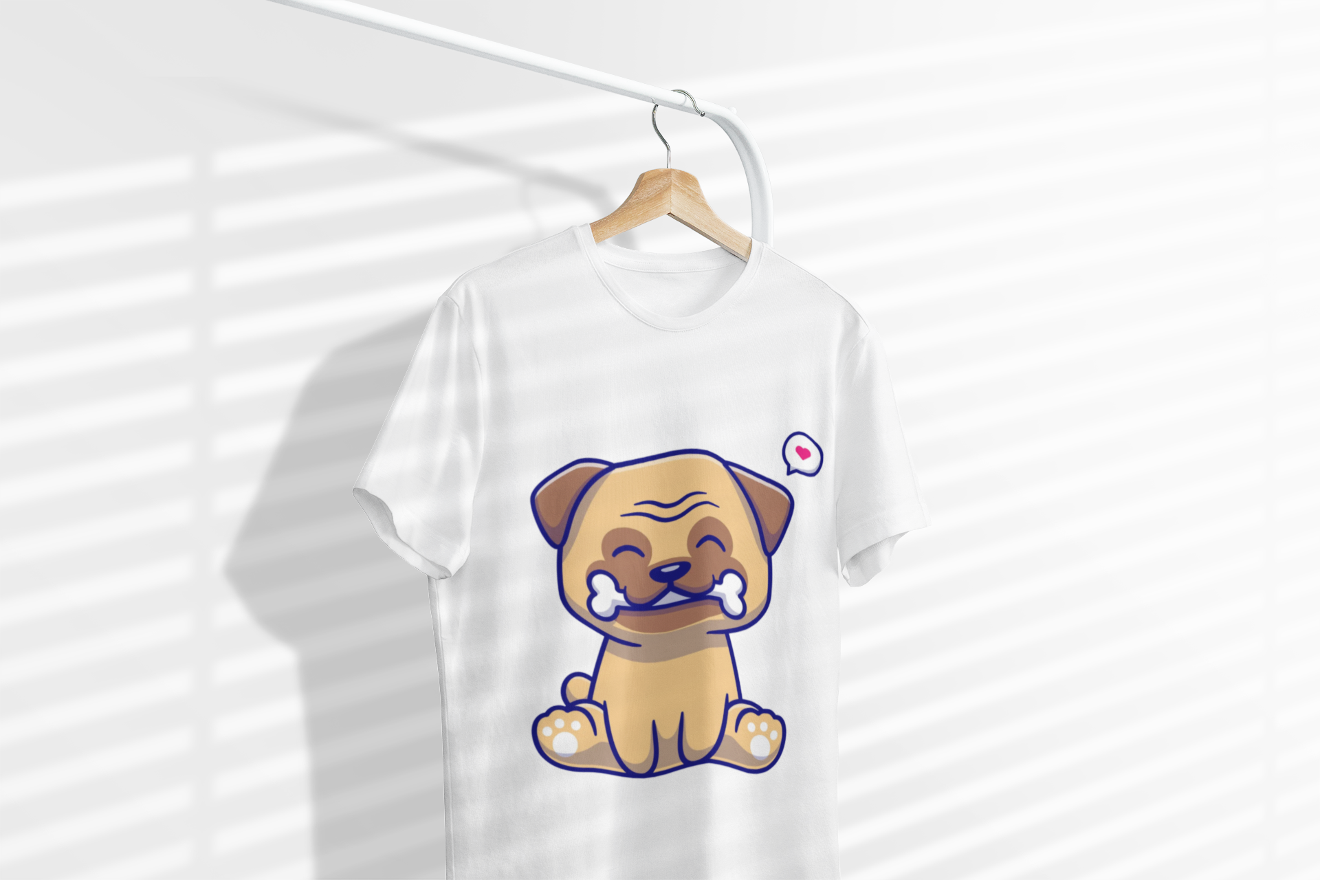 Pug Bone Print T-Shirt product thumbnail image Pug Bone Print T-Shirt product thumbnail image