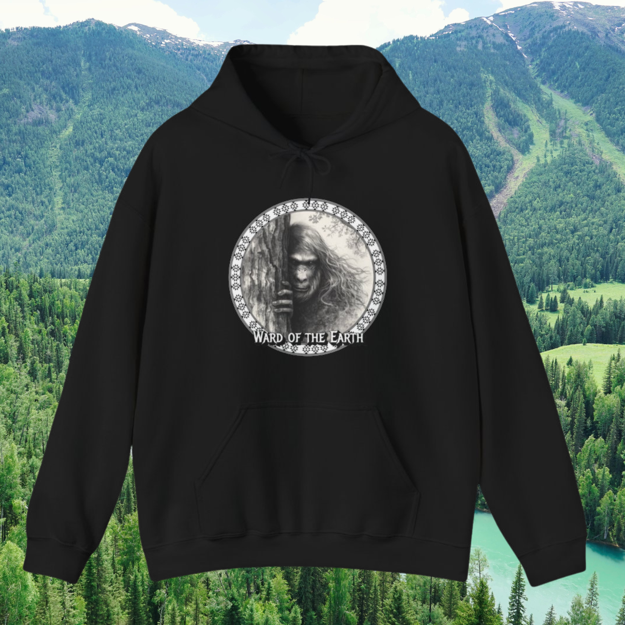 Ward of the Earth Bigfoot Hoodie — Gothic Forest Protective Spirit Sweatshirt product thumbnail image