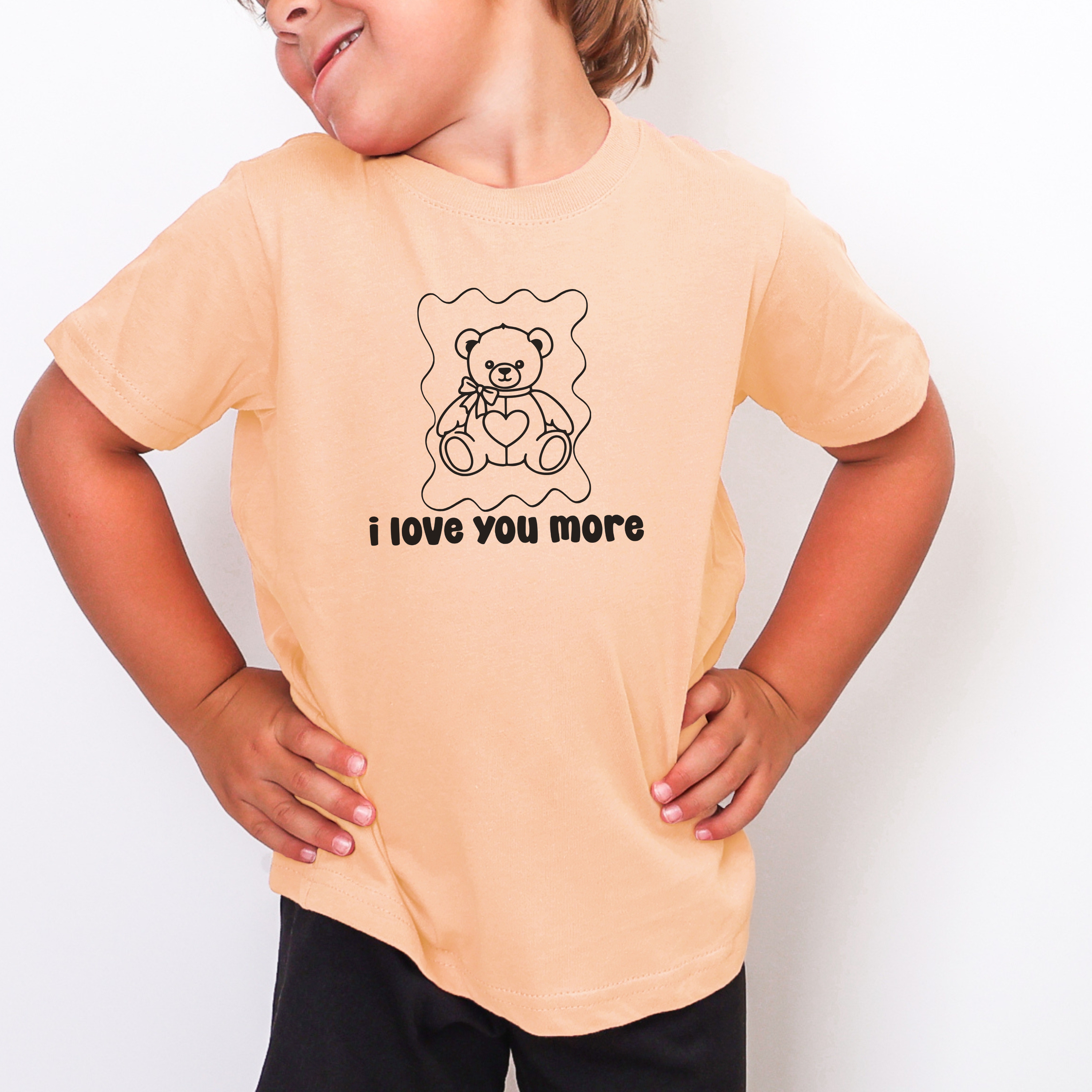 I Love You More Teddy Bear Toddler Tee — Mommy &amp; Me Matching Shirt product thumbnail image