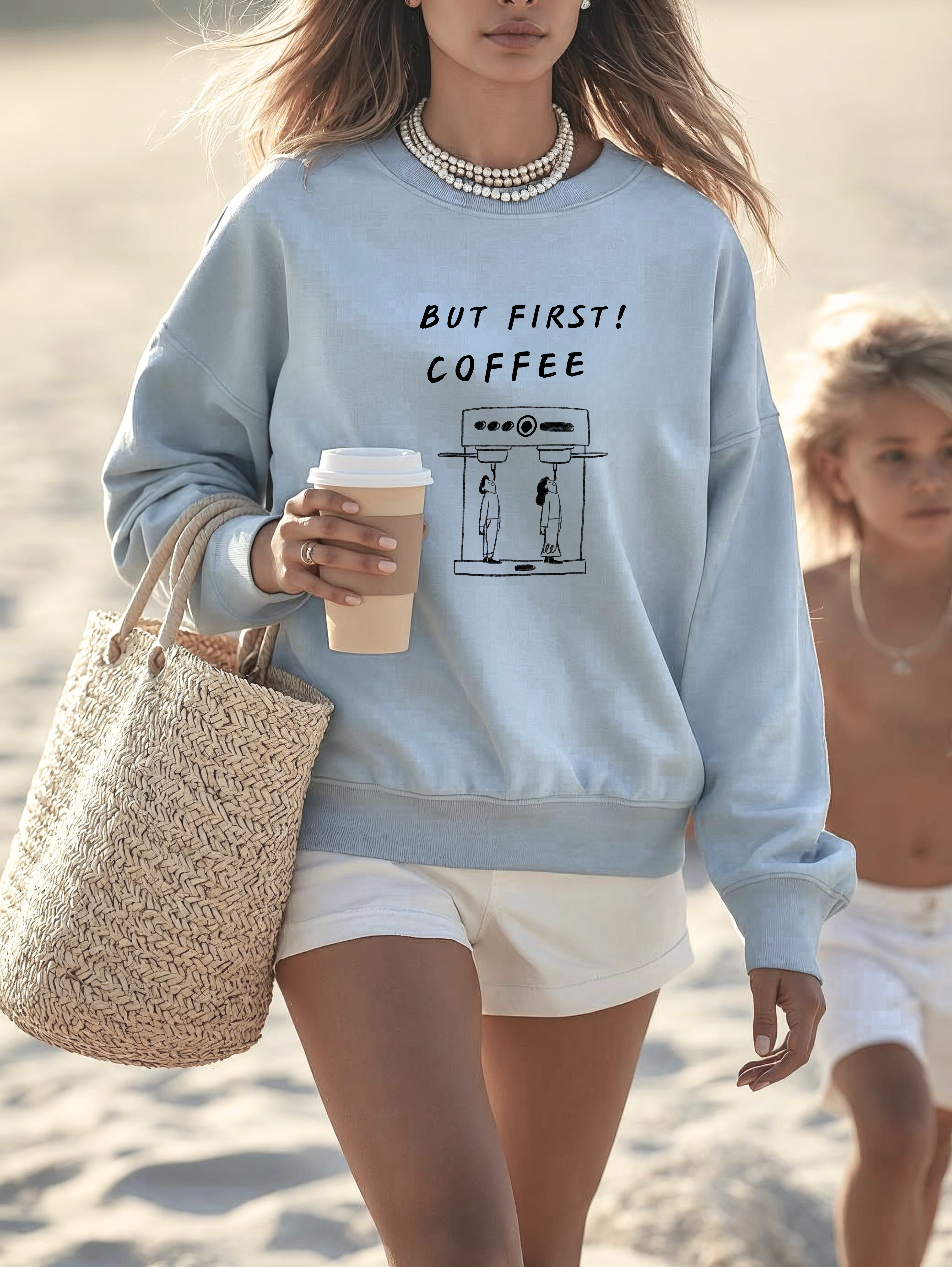 But First Coffee Sweatshirt , for Casual Everyday Wear , Unisex  product thumbnail image