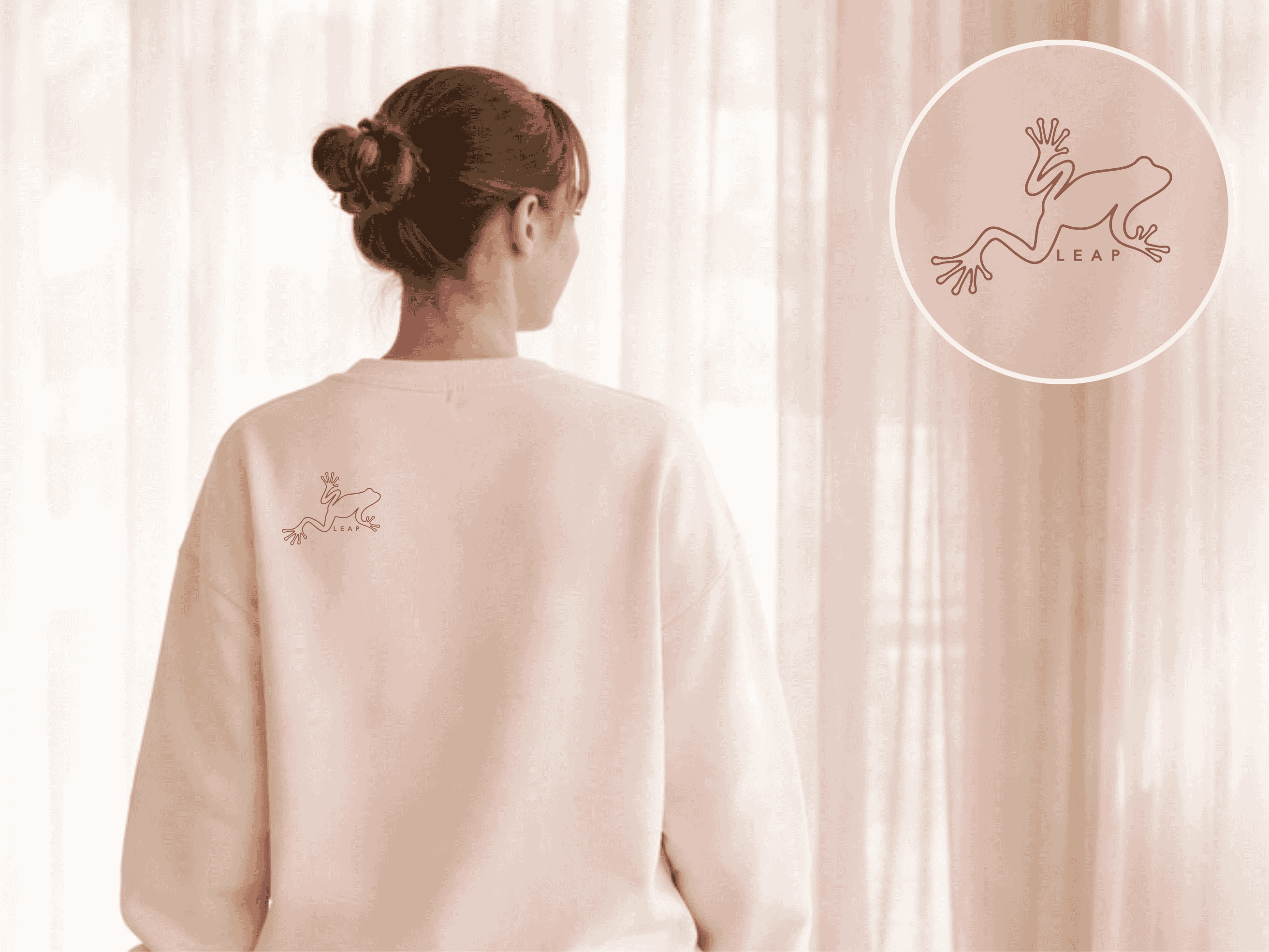 Minimalist Frog Sweatshirt, Quiet Luxury Crewneck, Midweight Fleece, Oversized Streetwear, Mindful Clothing, Meditation Gift product thumbnail image