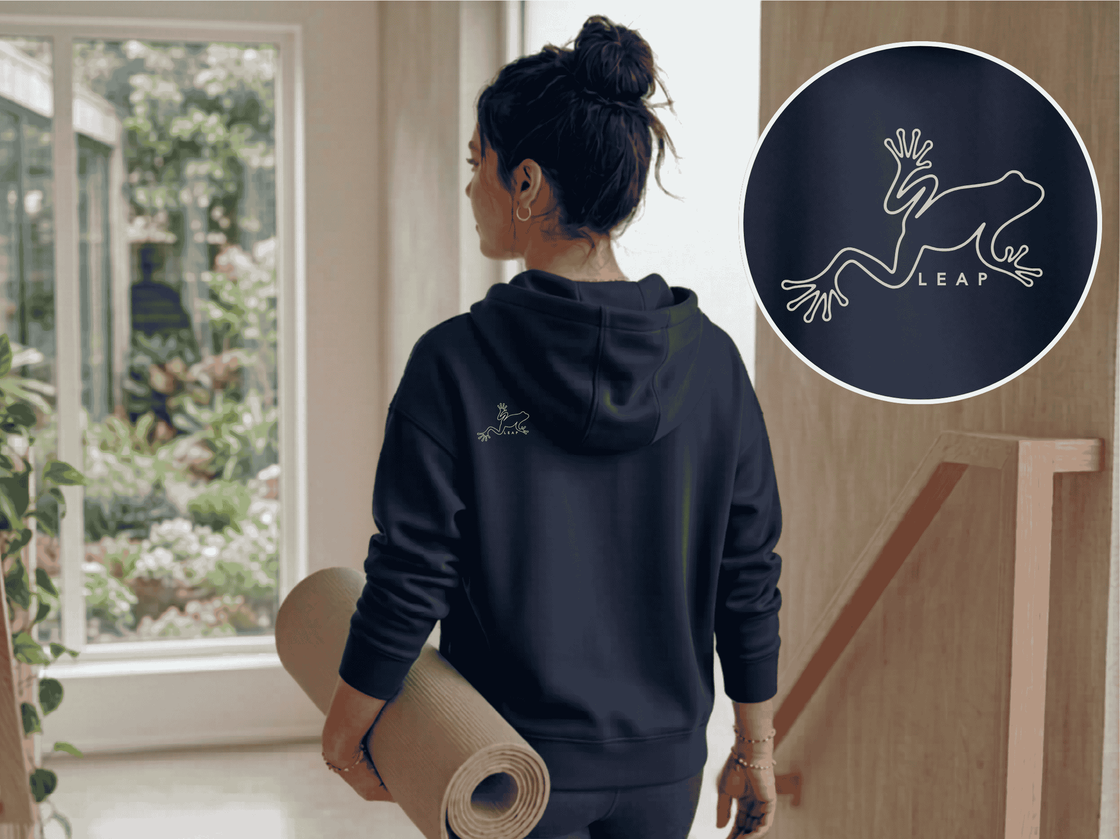 Minimalist Frog Hoodie, Quiet Luxury Midweight Fleece, Oversized Streetwear, Mindful Clothing, Meditation Gift product thumbnail image