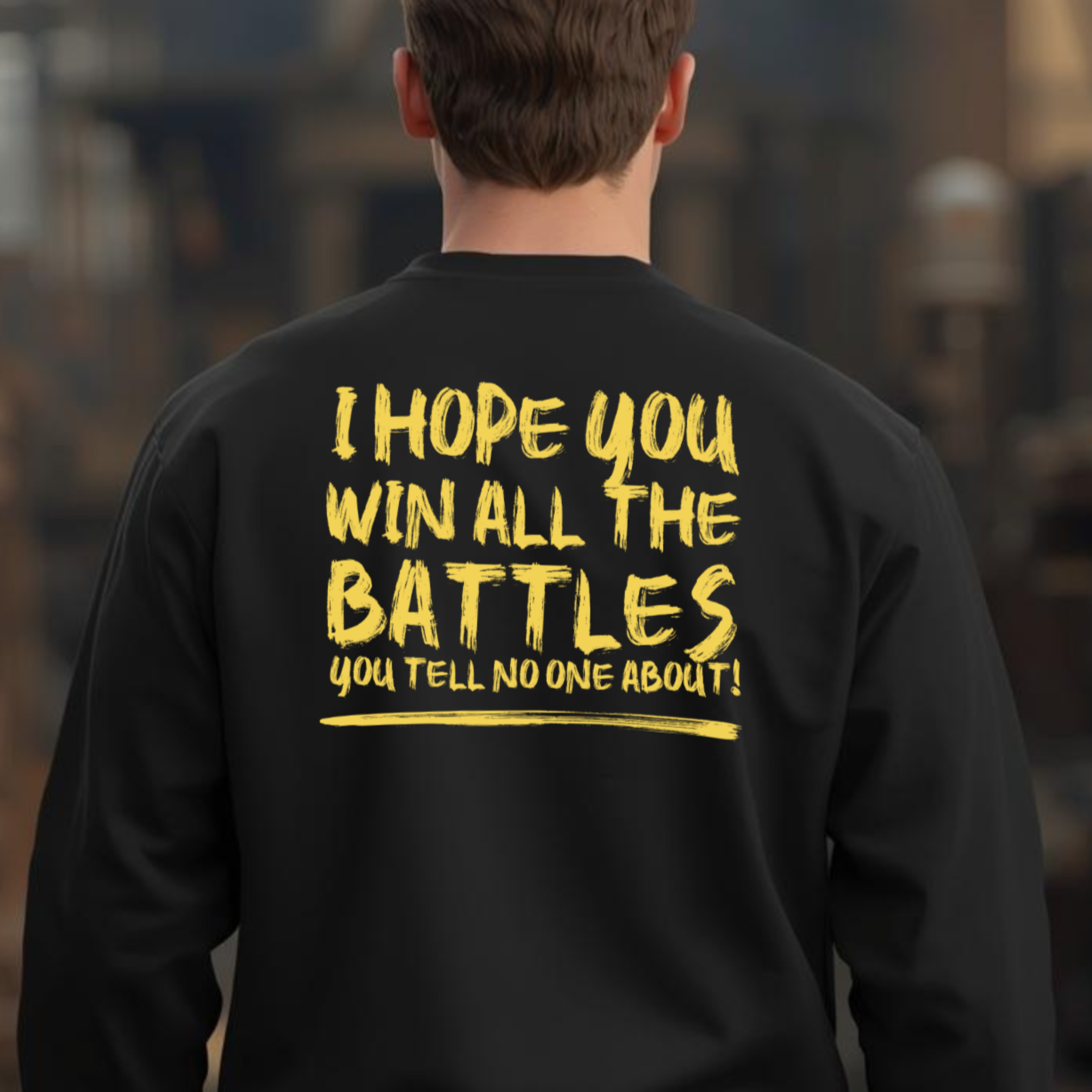 Bold Statement Crewneck Sweatshirt — High-Contrast DTG Print product thumbnail image