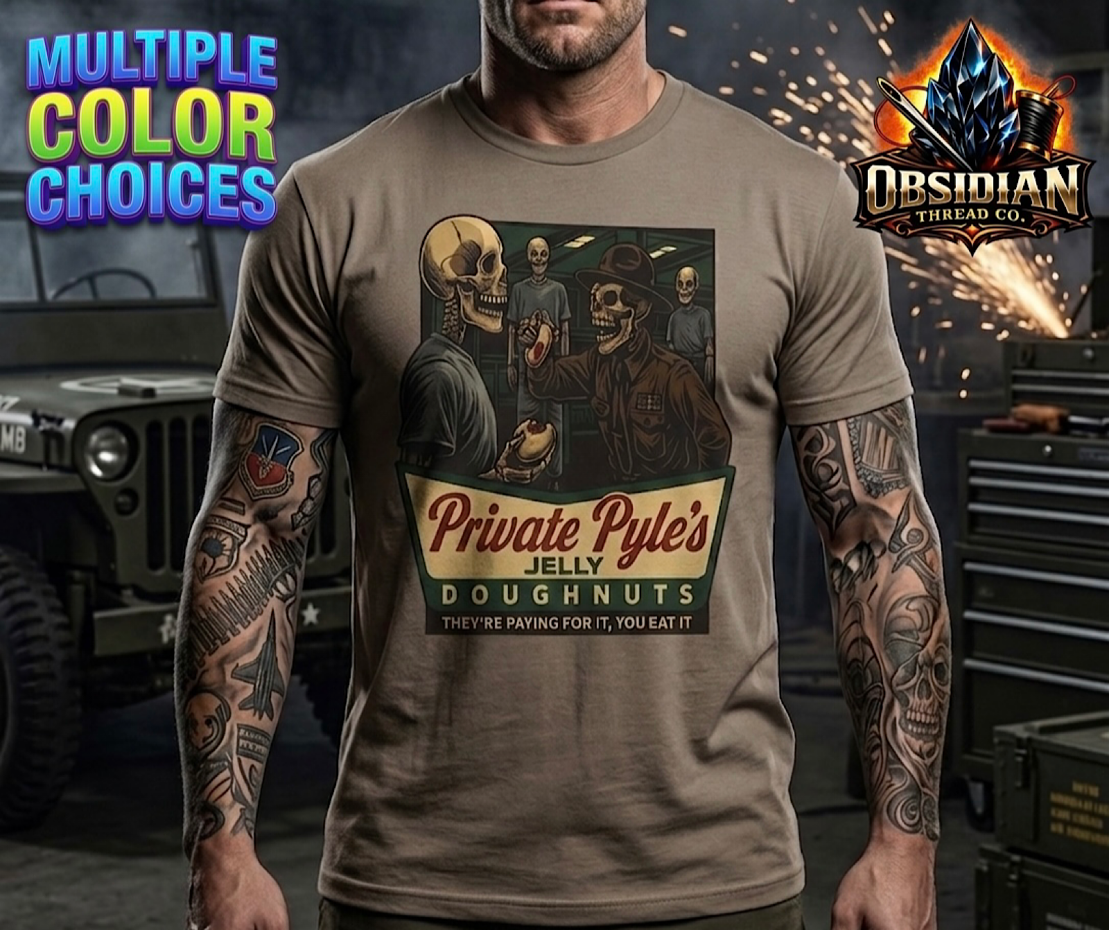 Full Metal Jacket Private Pyle Jelly Donuts Shirt Funny Military Tee  product thumbnail image