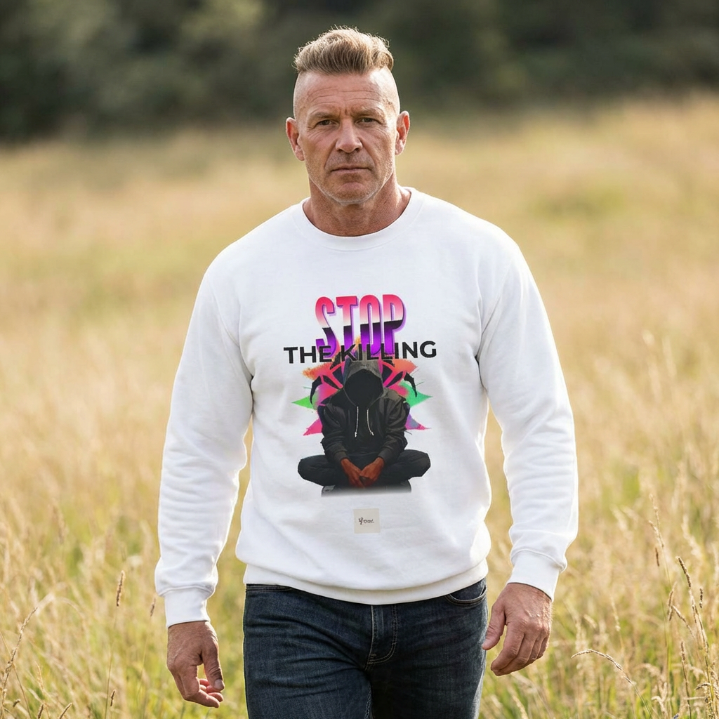 Crewneck Sweatshirt – STOP THE KILLING Graphic | Unisex Comfort Colors Sweatshirt | Street Awareness Apparel | LifeCoachDesigns.shop Exclusive product thumbnail image