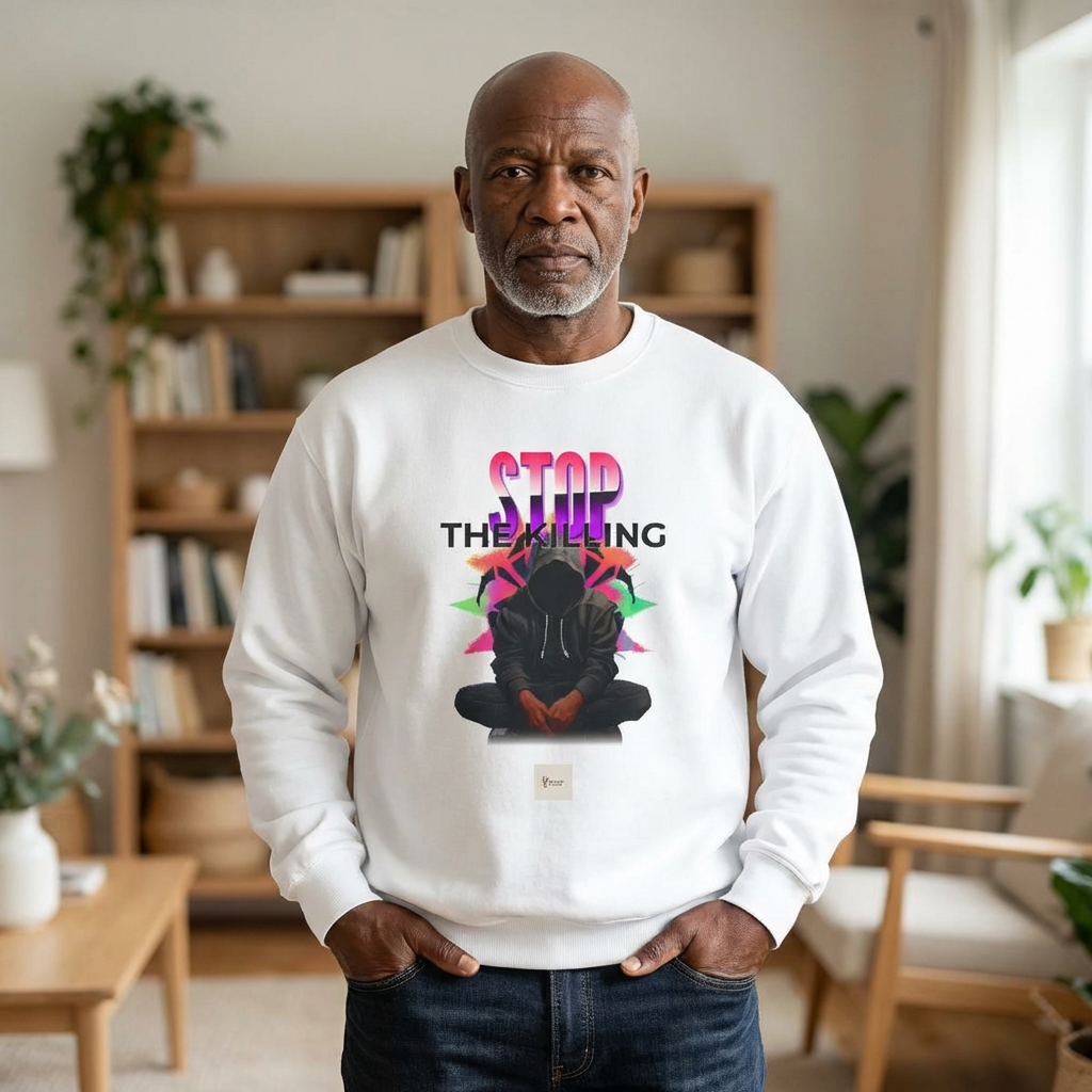 Crewneck Sweatshirt – STOP THE KILLING Graphic | Unisex Comfort Colors Sweatshirt | Street Awareness Apparel | LifeCoachDesigns.shop Exclusive product thumbnail image