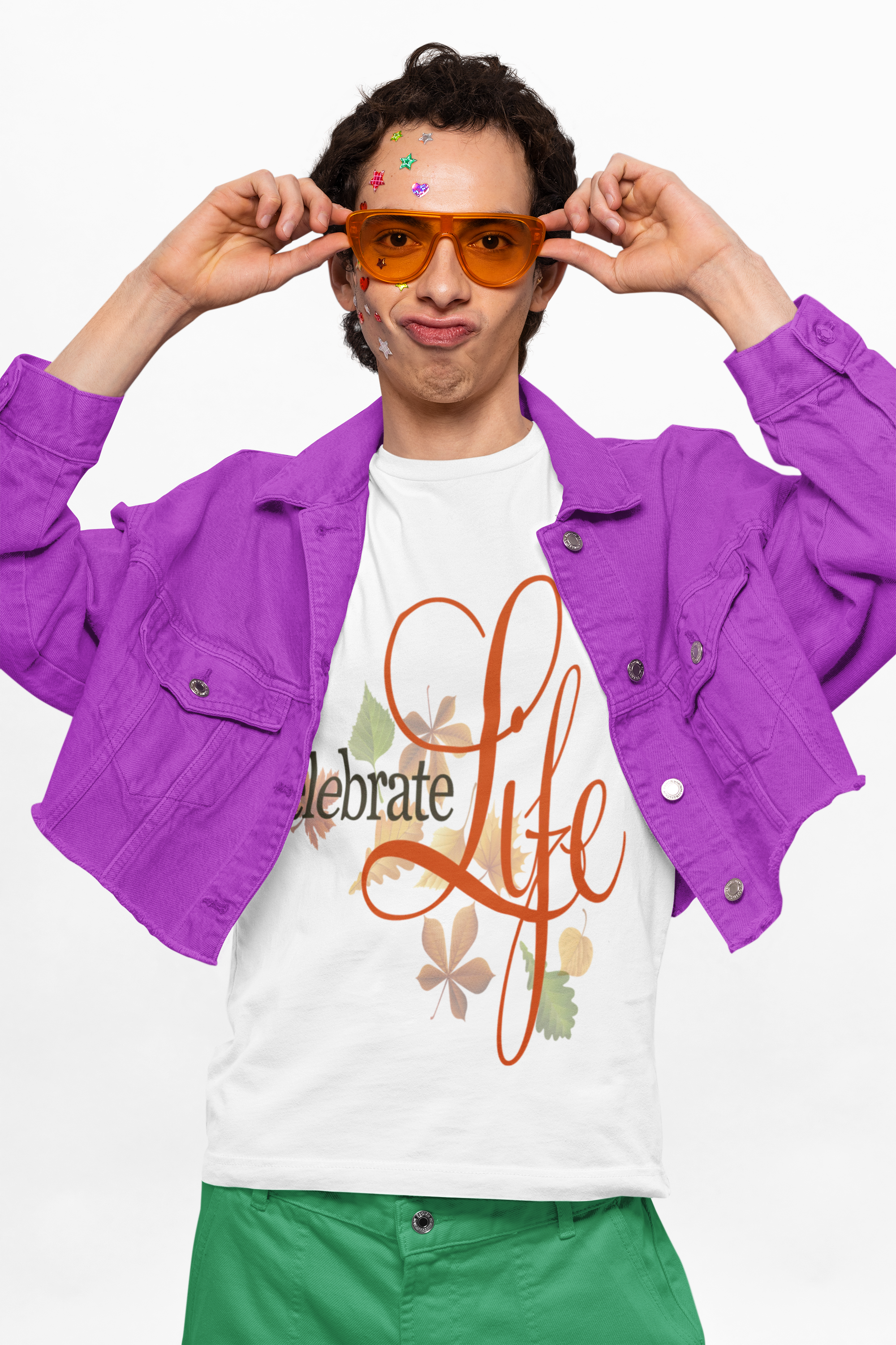Celebrate Life T-Shirt — Floral Script Inspirational Tee product thumbnail image Celebrate Life T-Shirt — Floral Script Inspirational Tee product thumbnail image