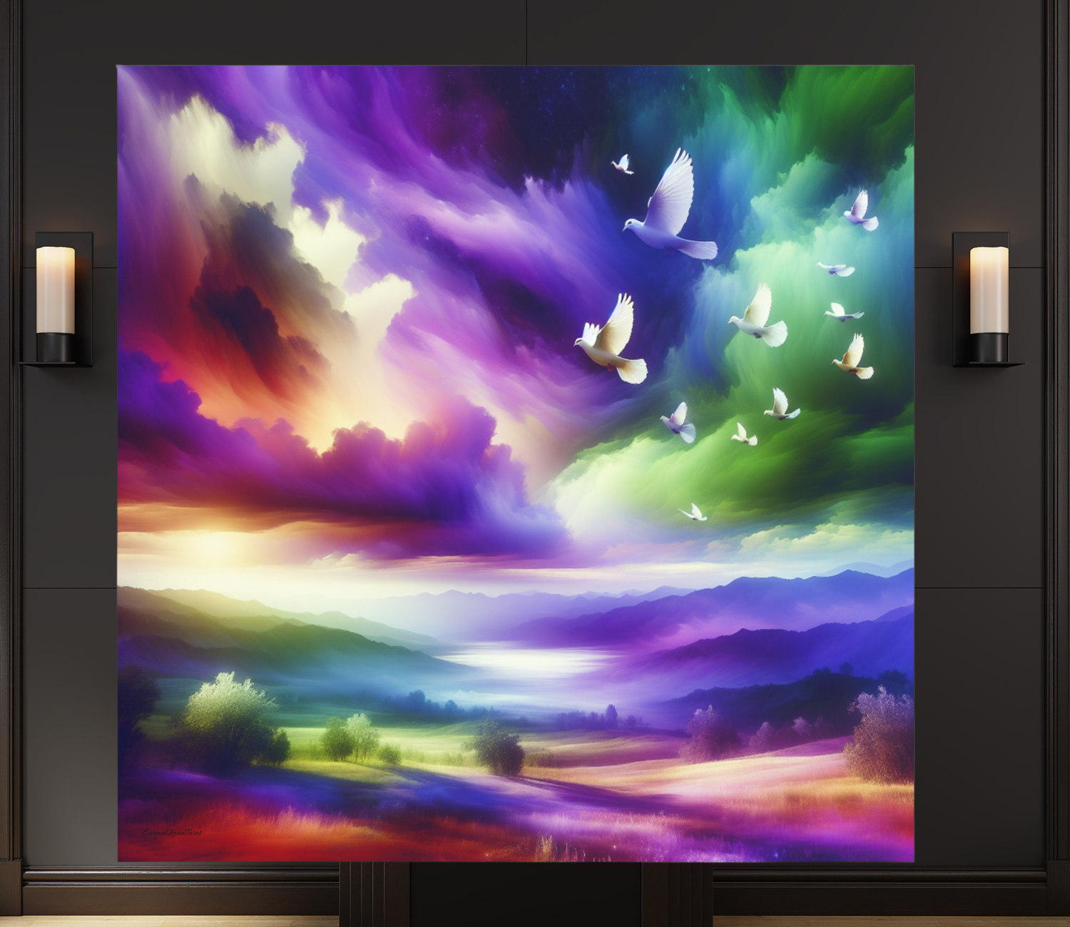 Silk Poster – Dawn of the New Frequency (Indoor/Outdoor Wall Art)