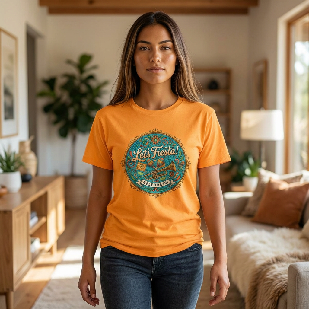 Fiesta Celebration T-Shirt — "Let’s Fiesta!" Mexican Party Graphic Tee