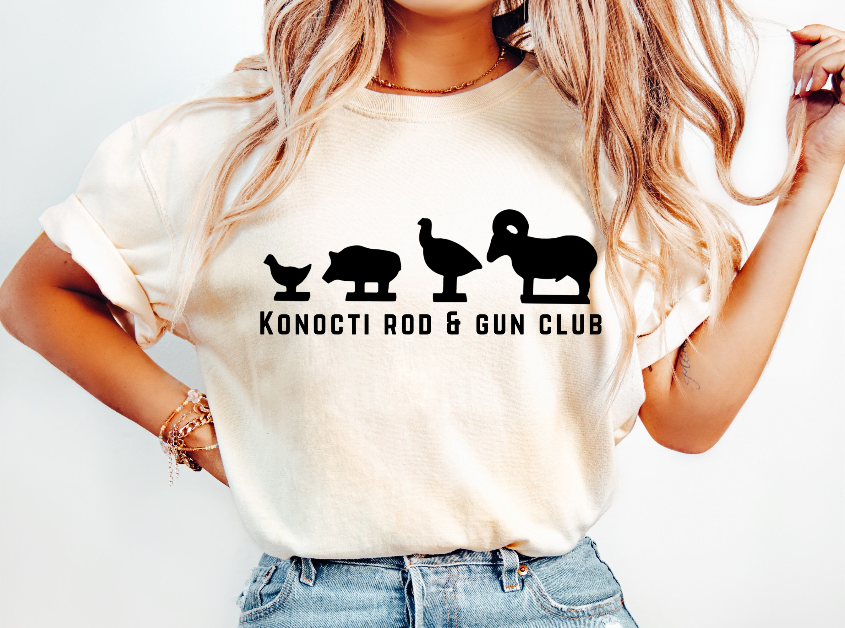 Rimfire Silhouette Target - Konocti Rod & Gun Club Shirt | 100% Cotton | Size S-4XL product thumbnail image Rimfire Silhouette Target - Konocti Rod & Gun Club Shirt | 100% Cotton | Size S-4XL product thumbnail image