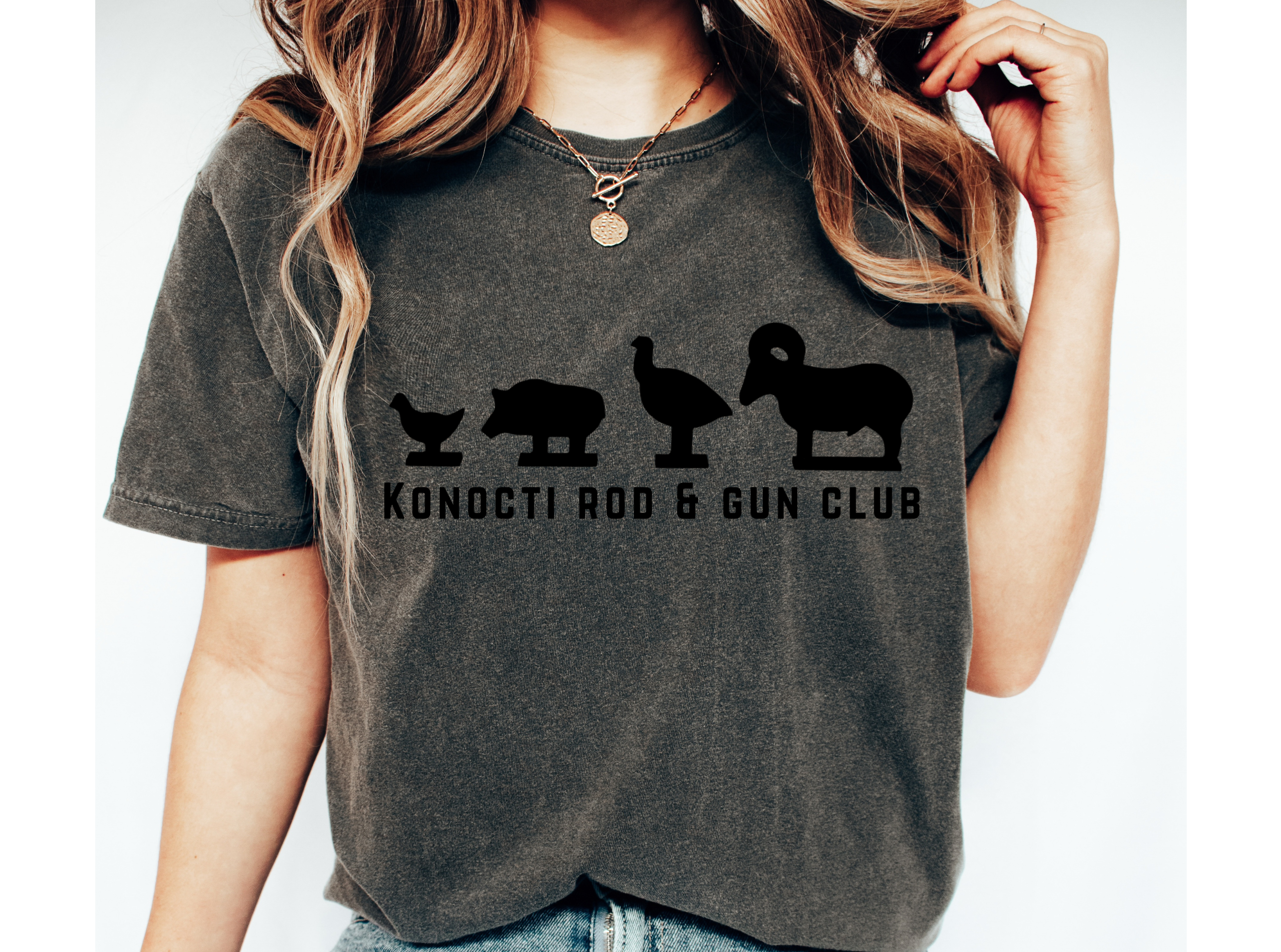 Rimfire Silhouette Target - Konocti Rod &amp; Gun Club Shirt | 100% Cotton | Size S-4XL product thumbnail image