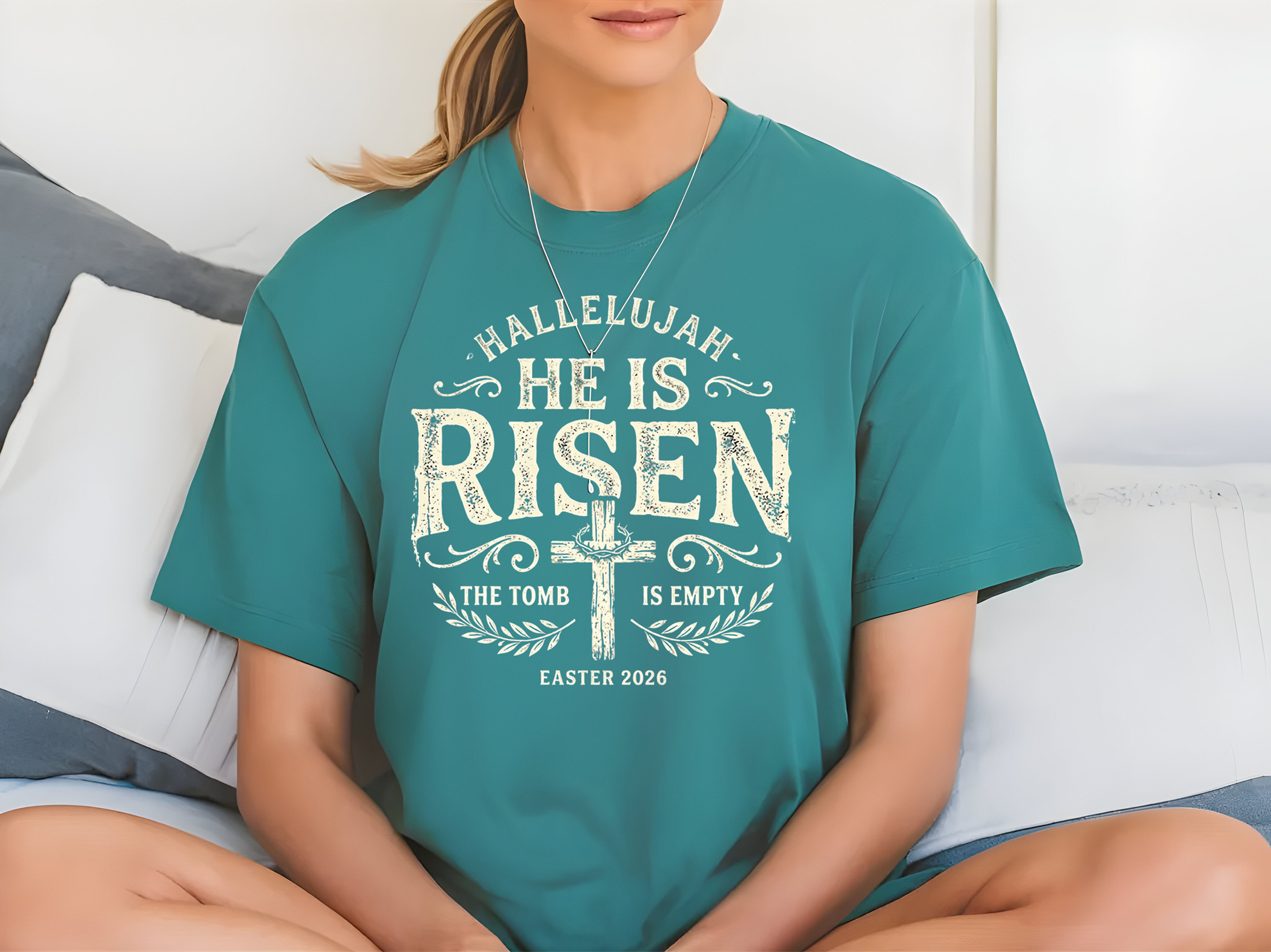 He Is Risen T-Shirt — Easter Christian Victory Tee