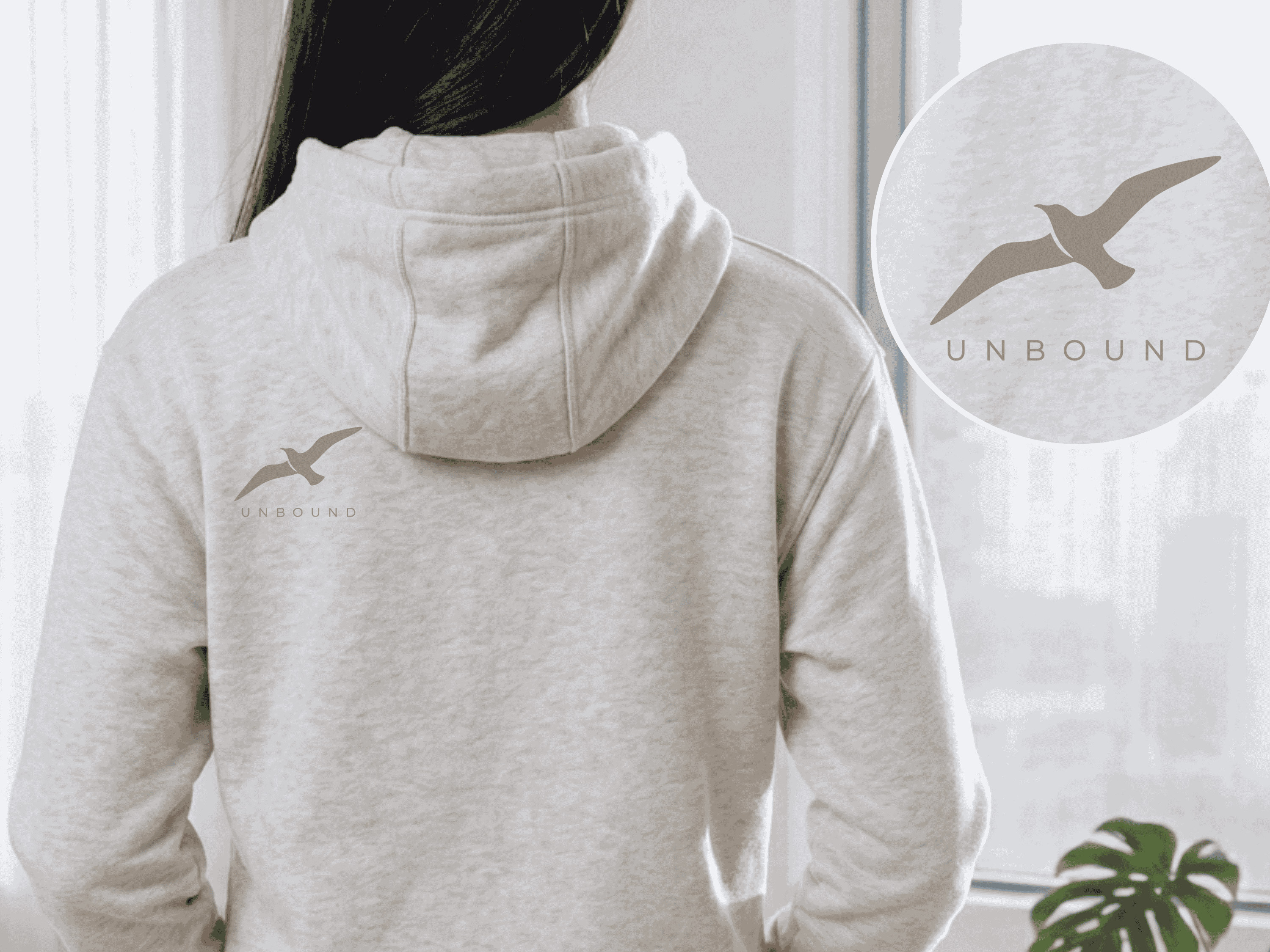 Minimalist Seagull Hoodie, Quiet Luxury Crewneck, Midweight Fleece, Oversized Streetwear, Somatic Healing, Mindful Clothing, Meditation Gift, Aesthetic Apparel product thumbnail image