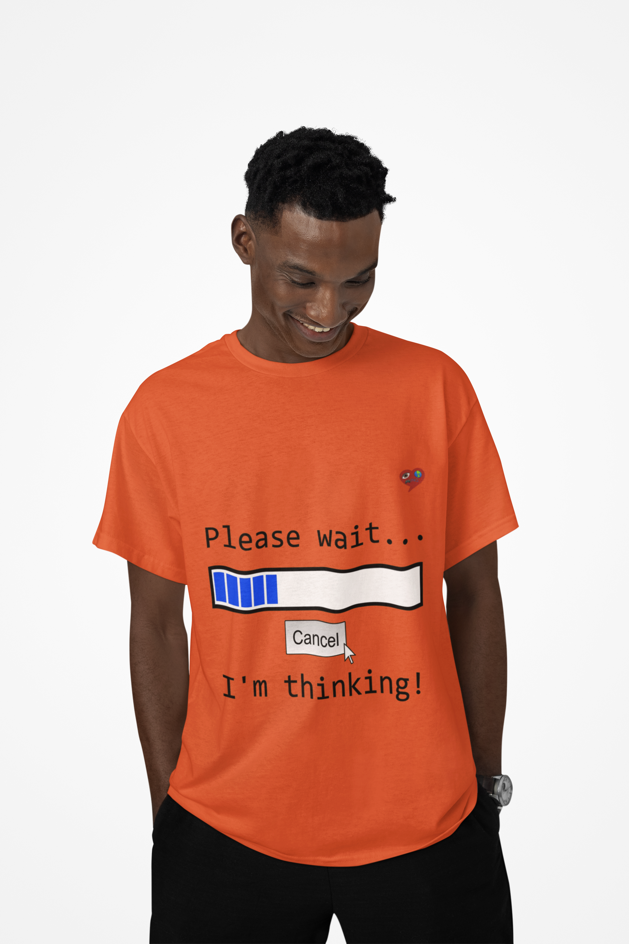 Please Wait... I'm Thinking! T-Shirt — Funny Loading Bar Graphic Tee product thumbnail image