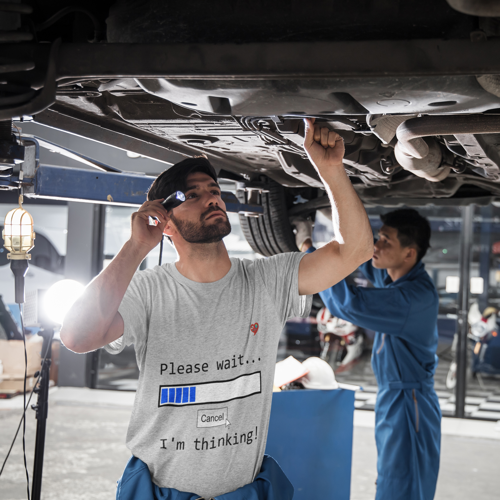 Please Wait... I'm Thinking! T-Shirt — Funny Loading Bar Graphic Tee product thumbnail image