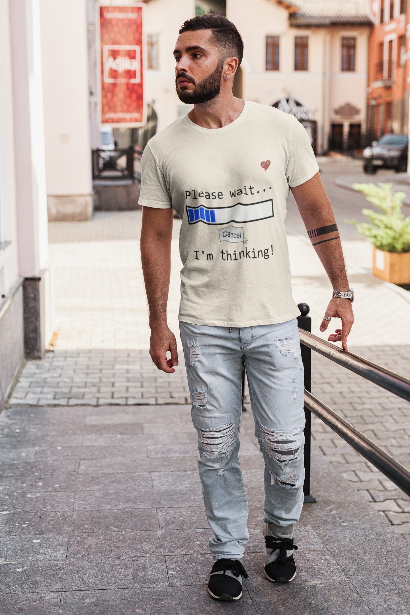 Please Wait... I'm Thinking! T-Shirt — Funny Loading Bar Graphic Tee product thumbnail image Please Wait... I'm Thinking! T-Shirt — Funny Loading Bar Graphic Tee product thumbnail image