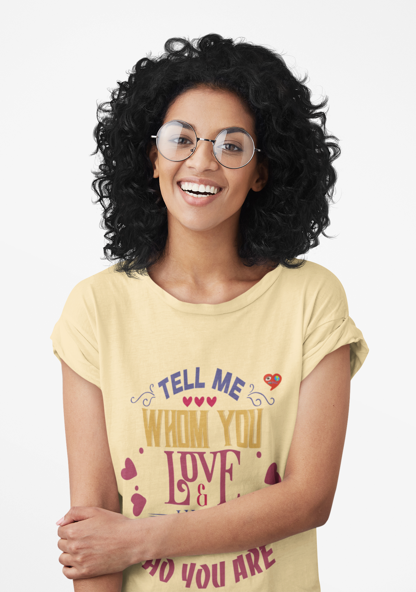 T-Shirt — "Tell Me Whom You Love &amp; I Will Tell You Who You Are" Inspirational Quote Tee product thumbnail image