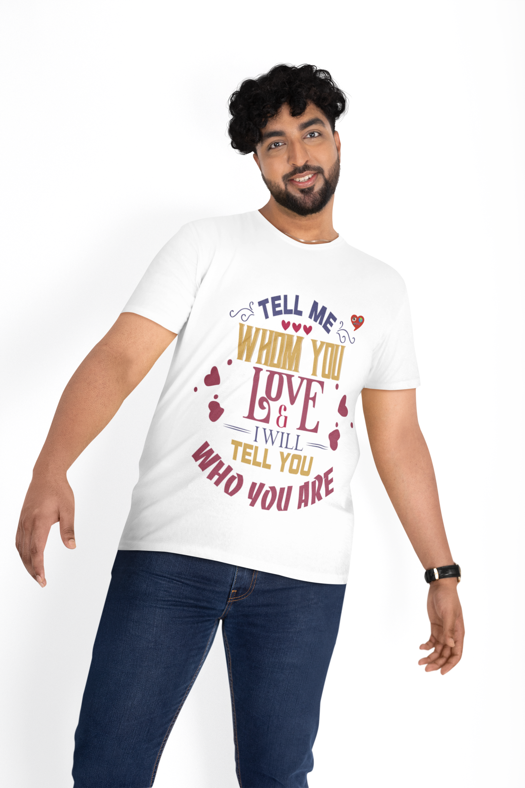 T-Shirt — "Tell Me Whom You Love & I Will Tell You Who You Are" Inspirational Quote Tee product thumbnail image T-Shirt — "Tell Me Whom You Love & I Will Tell You Who You Are" Inspirational Quote Tee product thumbnail image