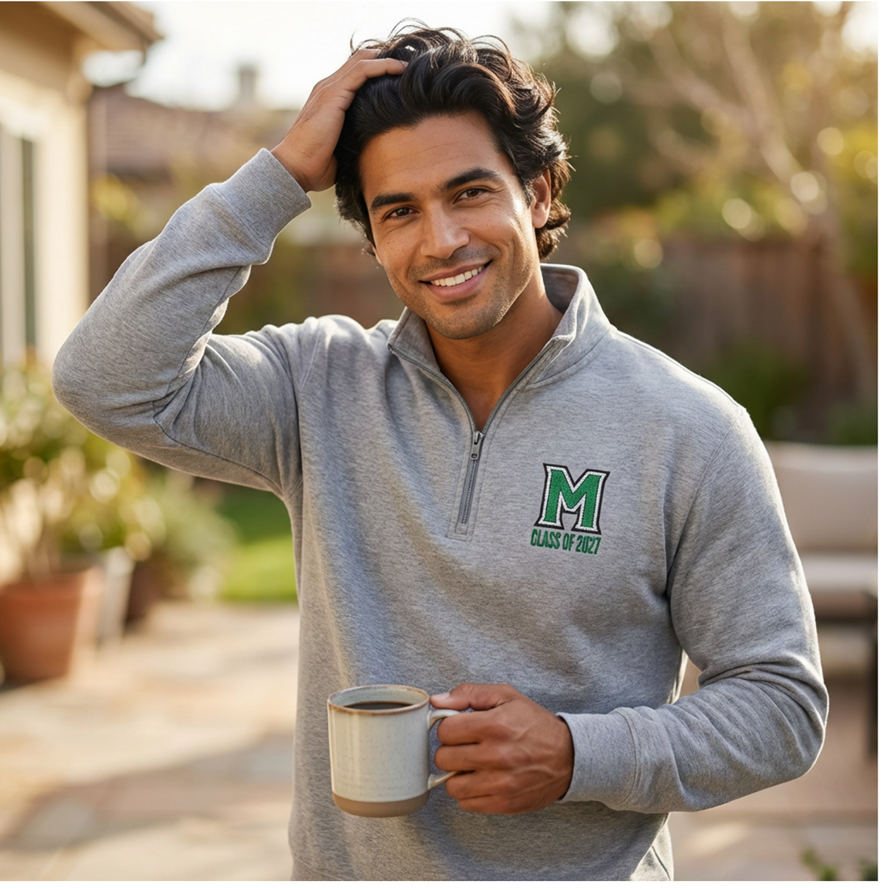 Classic M Quarter Zip Fleece Pullover (Embroidery) product thumbnail image