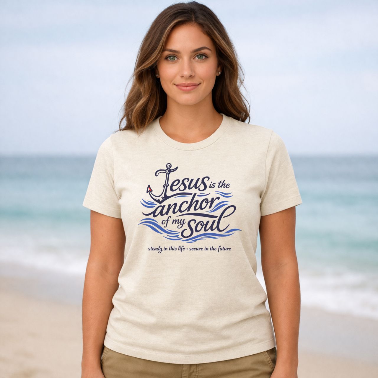 'Jesus Is the Anchor of My Soul' Short Sleeve Tee product thumbnail image 'Jesus Is the Anchor of My Soul' Short Sleeve Tee product thumbnail image