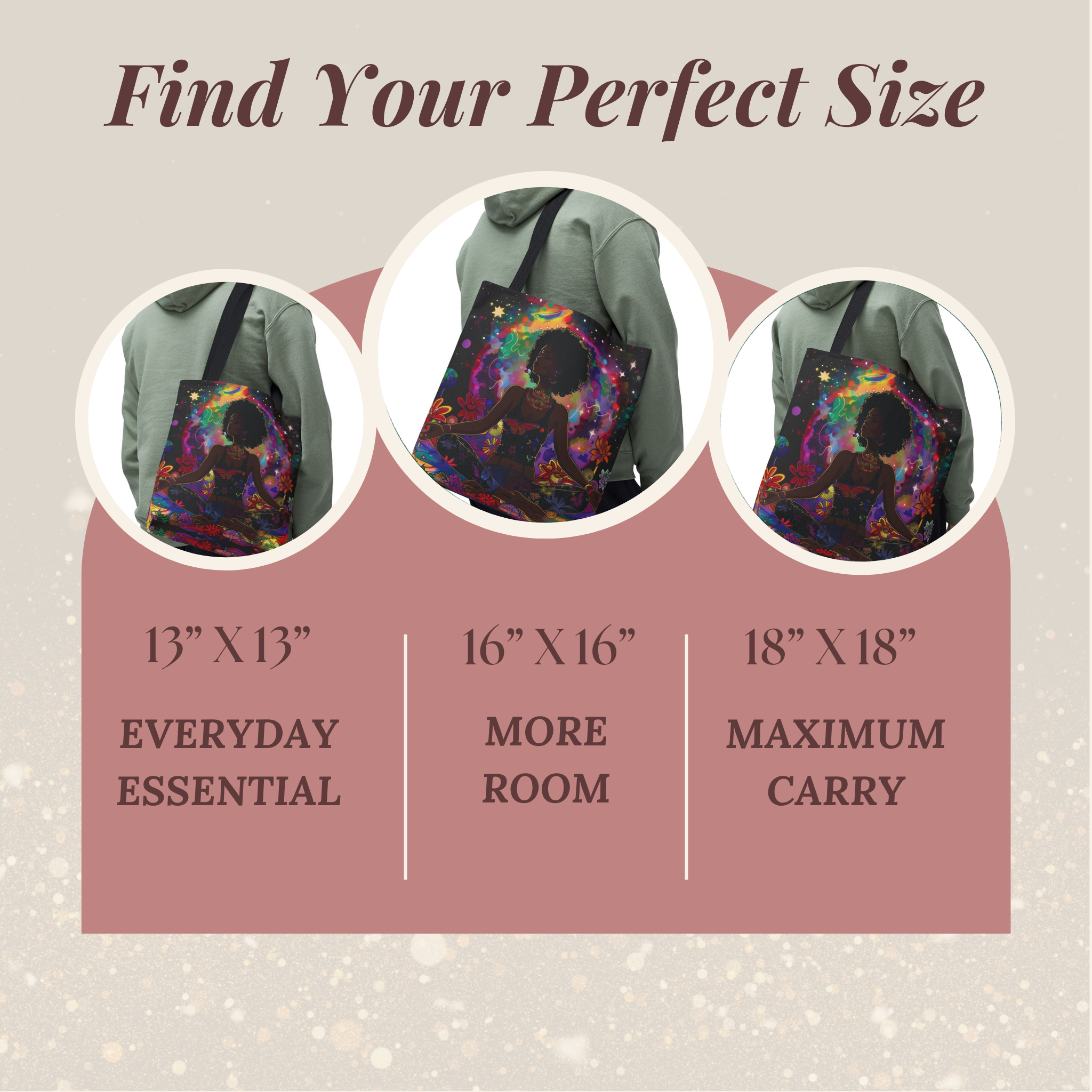 Celestial Energy Tote Bag | Feminine Power Aesthetic Carryall | Soft Life Luxury Bag | Black Woman Art Tote | Everyday Elevated Style $46.99 product thumbnail image Celestial Energy Tote Bag | Feminine Power Aesthetic Carryall | Soft Life Luxury Bag | Black Woman Art Tote | Everyday Elevated Style $46.99 product thumbnail image