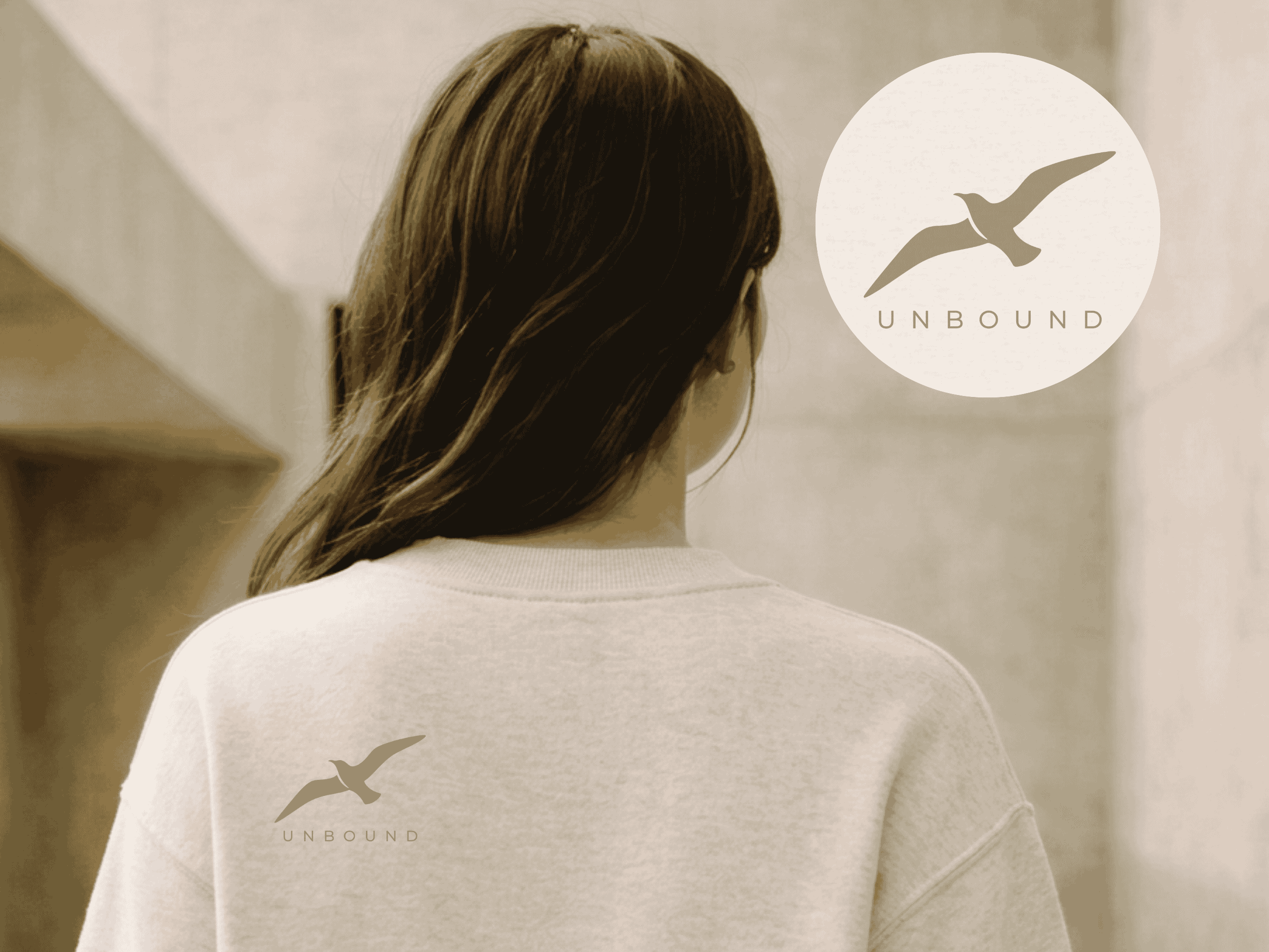 Minimalist Seagull Sweatshirt, Quiet Luxury Crewneck, Midweight Fleece, Oversized Streetwear, Somatic Healing, Mindful Clothing, Meditation Gift, Aesthetic Apparel product thumbnail image