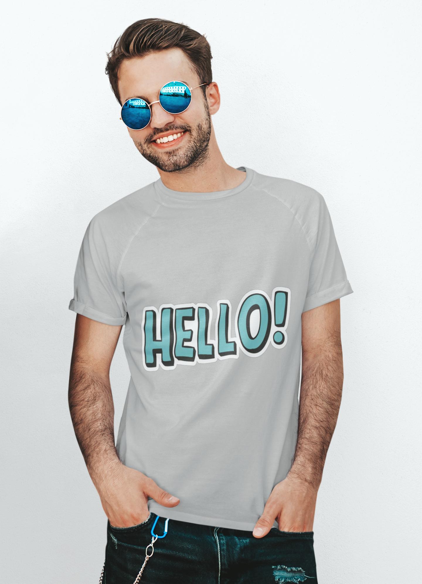 Hello! Graphic Tee — Whimsical Greeting T‑Shirt for Everyday Wear product thumbnail image Hello! Graphic Tee — Whimsical Greeting T‑Shirt for Everyday Wear product thumbnail image