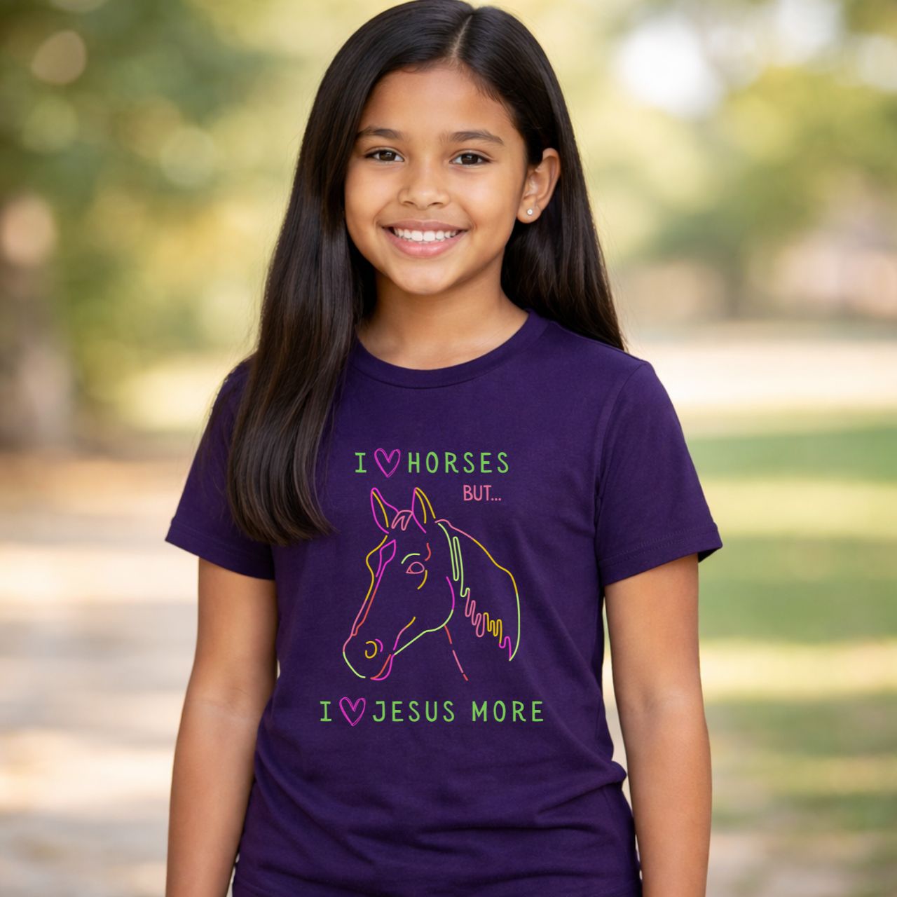 'Jesus Over Horses' Youth Short Sleeve Tee