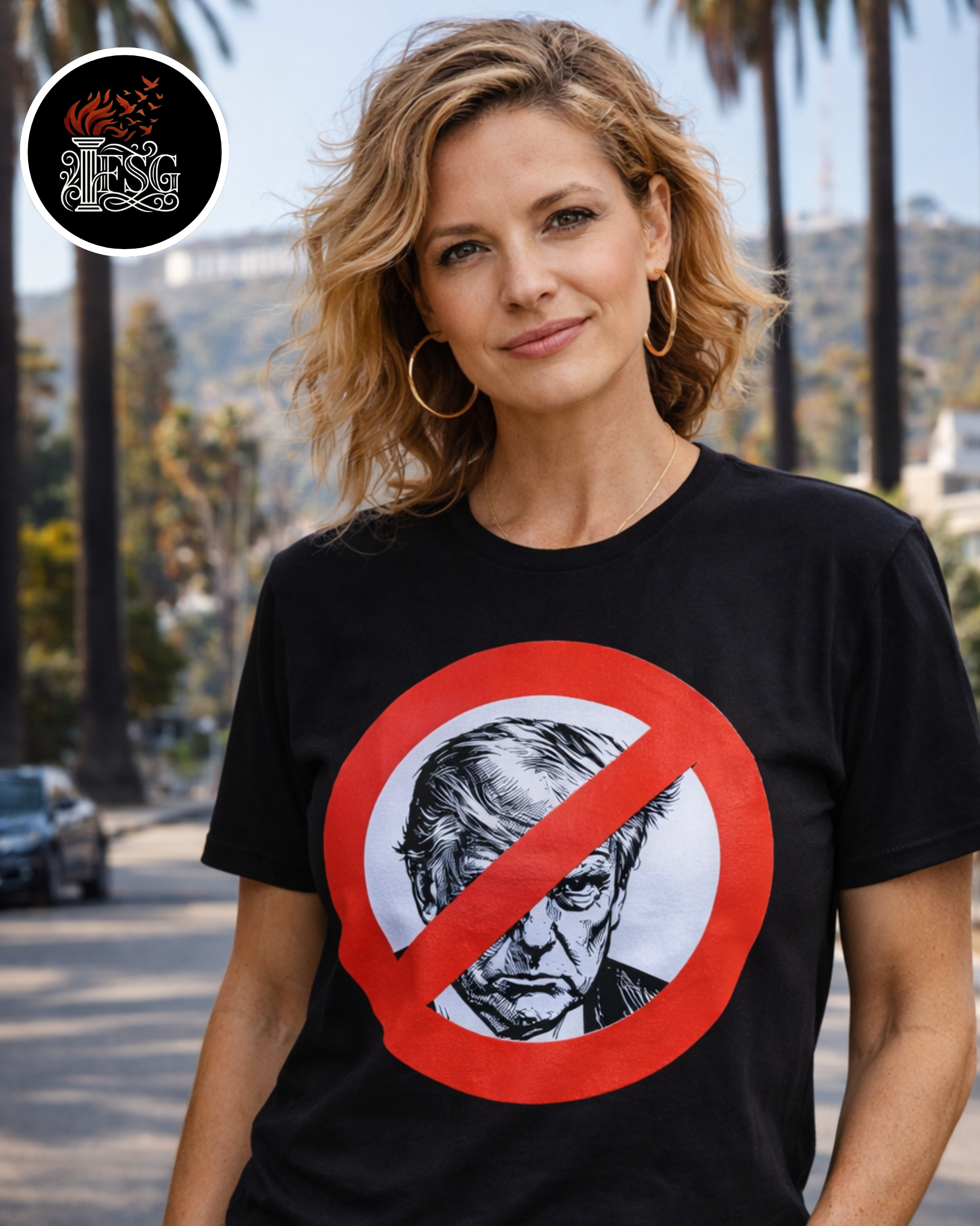 Bold Protest Graphic T-Shirt – Anti-Trump Symbol Tee | Statement Streetwear | Soft Cotton Unisex Shir product thumbnail image