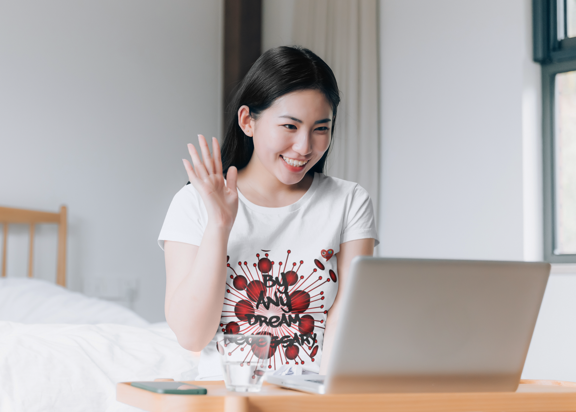 Dream Necessary T-Shirt — Abstract Red Heartburst Graphic Tee