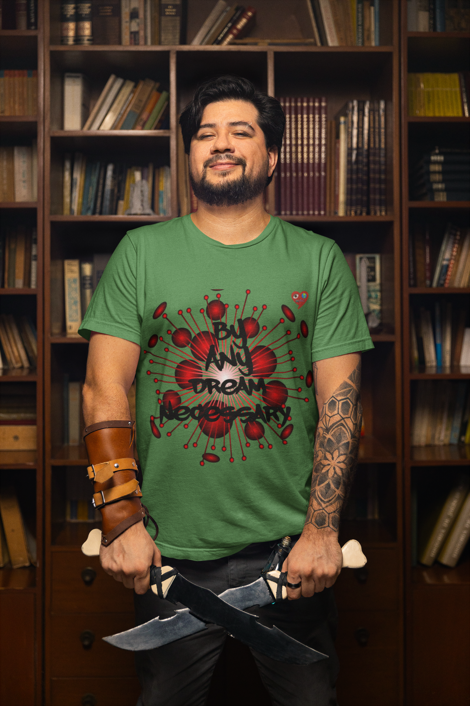 Dream Necessary T-Shirt — Abstract Red Heartburst Graphic Tee product thumbnail image