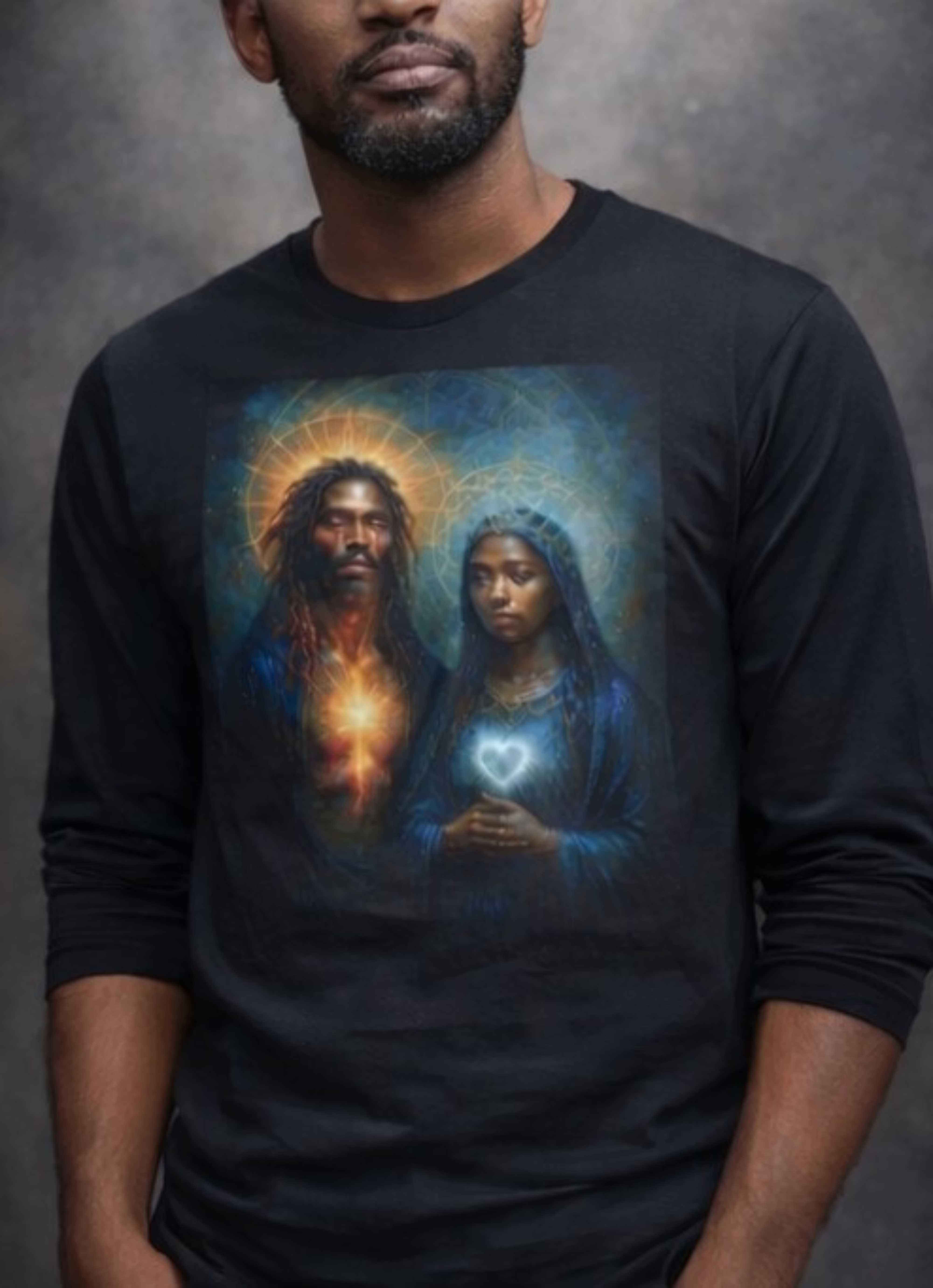 Sacred Heart Couple Long Sleeve Tee product thumbnail image