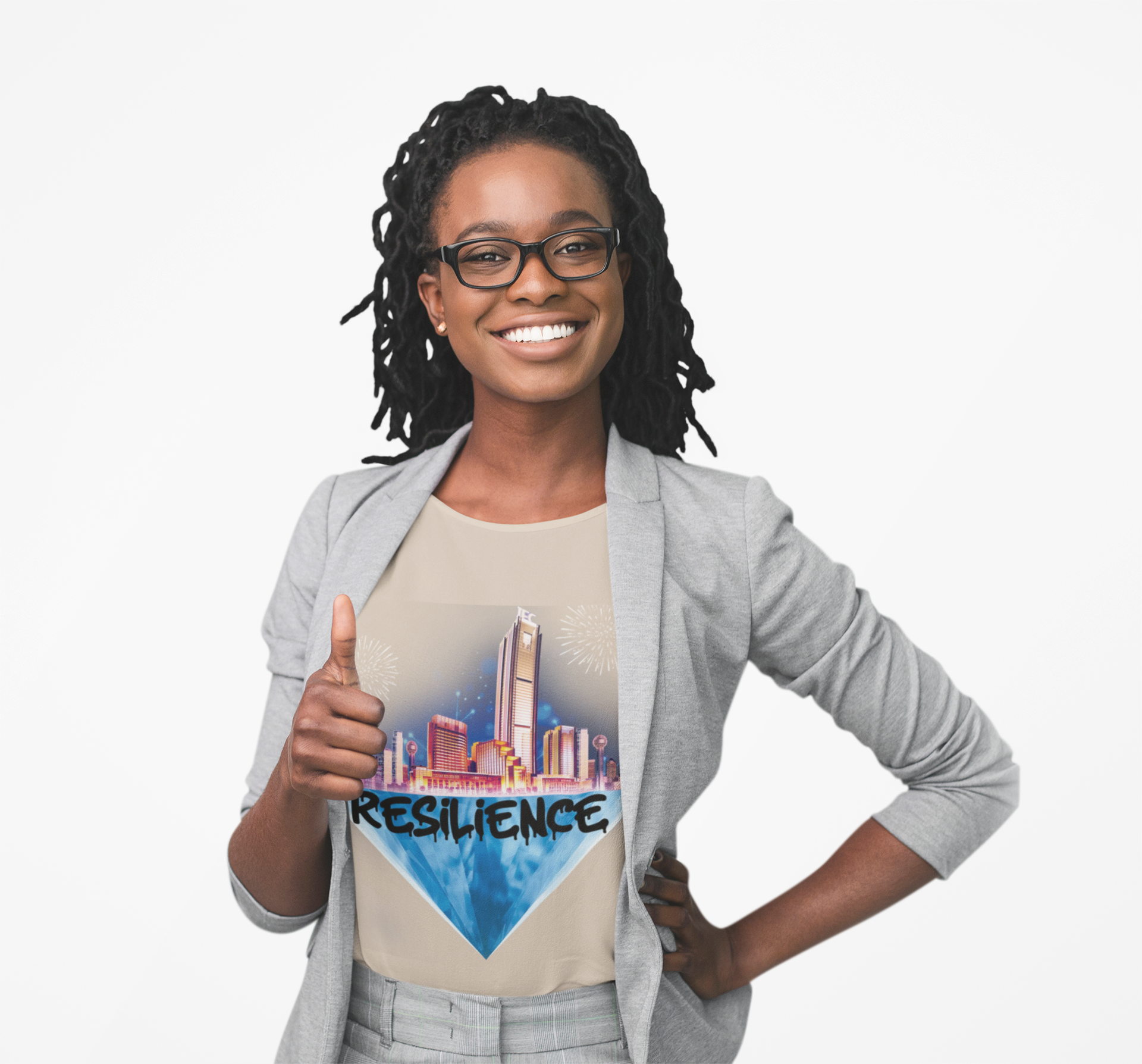 Resilience Cityscape Tee — Urban Skyline Graphic T‑Shirt product thumbnail image