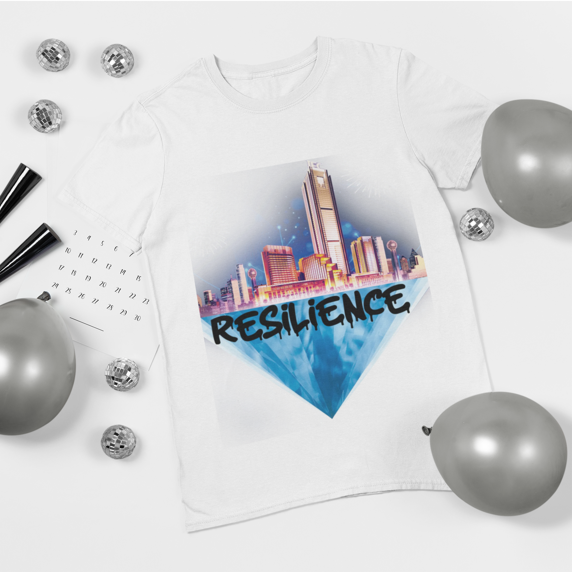 Resilience Cityscape Tee — Urban Skyline Graphic T‑Shirt product thumbnail image