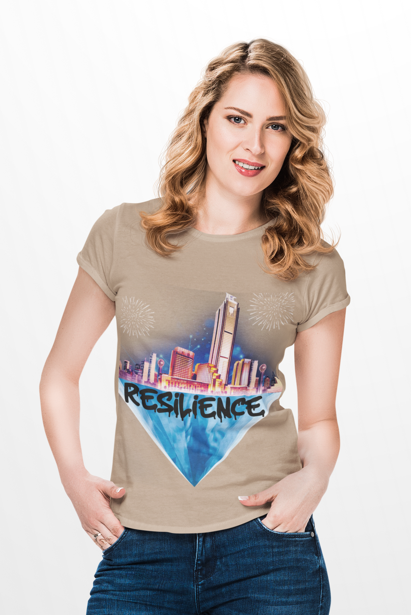 Resilience Cityscape Tee — Urban Skyline Graphic T‑Shirt product thumbnail image