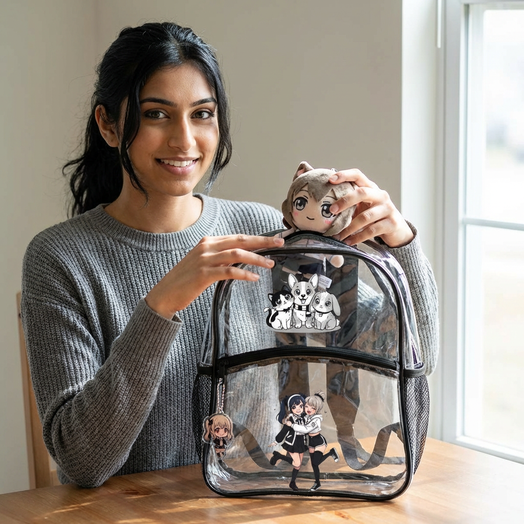 Clear Ita Bag Backpack – Anime Ita Bag for Pins, Plush & Charms – Kawaii Anime Backpack, Design Your Own product thumbnail image Clear Ita Bag Backpack – Anime Ita Bag for Pins, Plush & Charms – Kawaii Anime Backpack, Design Your Own product thumbnail image