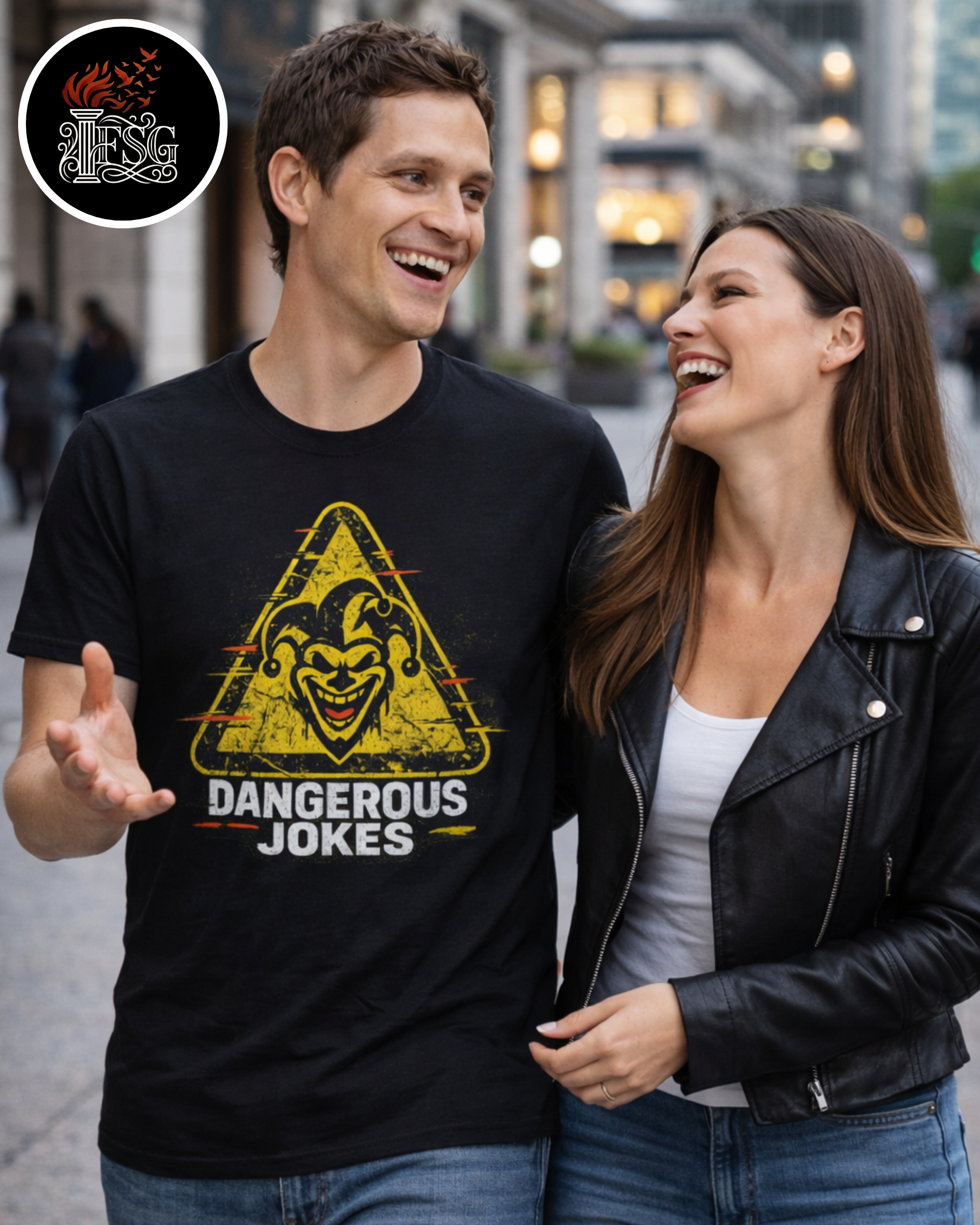 Dangerous Jokes T-Shirt – Dark Humor Clown Warning Graphic Tee, Edgy Comedy Shirt, Bold Statement Streetwear product thumbnail image Dangerous Jokes T-Shirt – Dark Humor Clown Warning Graphic Tee, Edgy Comedy Shirt, Bold Statement Streetwear product thumbnail image
