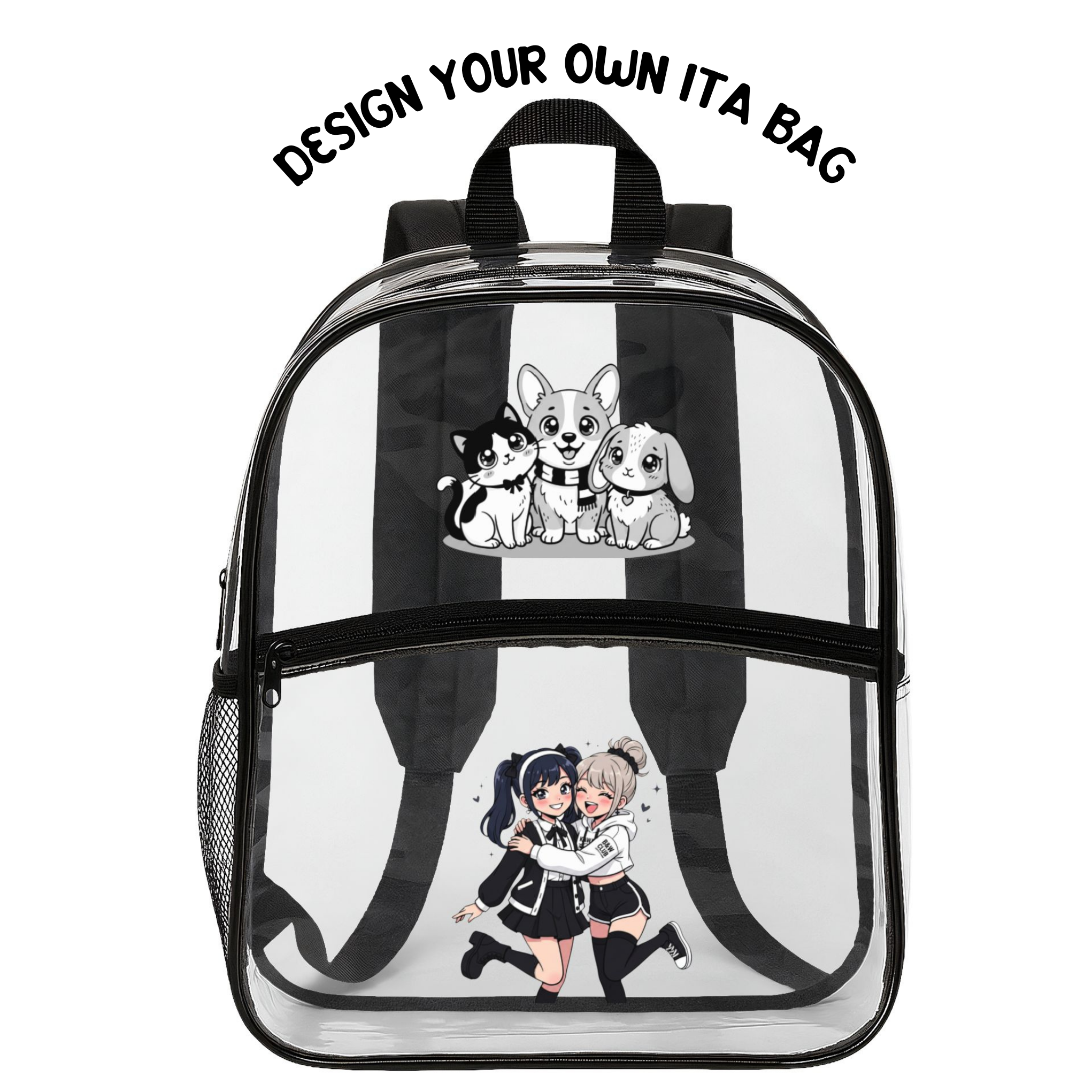 Clear Ita Bag Backpack – Anime Ita Bag for Pins, Plush & Charms – Kawaii Anime Backpack, Design Your Own product thumbnail image Clear Ita Bag Backpack – Anime Ita Bag for Pins, Plush & Charms – Kawaii Anime Backpack, Design Your Own product thumbnail image