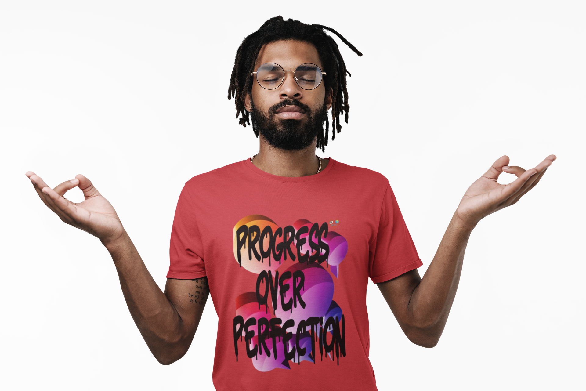 Progress Over Perfection T‑Shirt — Motivational Graffiti Tee product thumbnail image