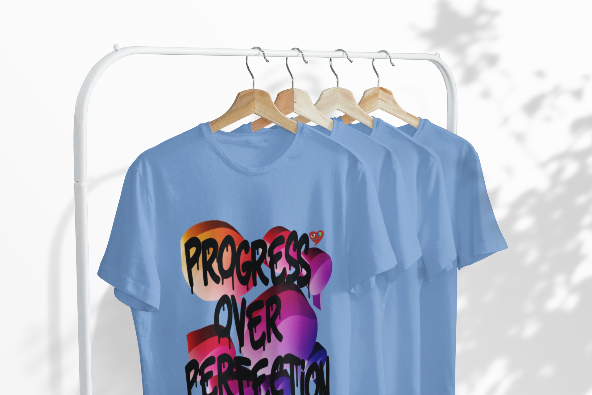 Progress Over Perfection T‑Shirt — Motivational Graffiti Tee product thumbnail image