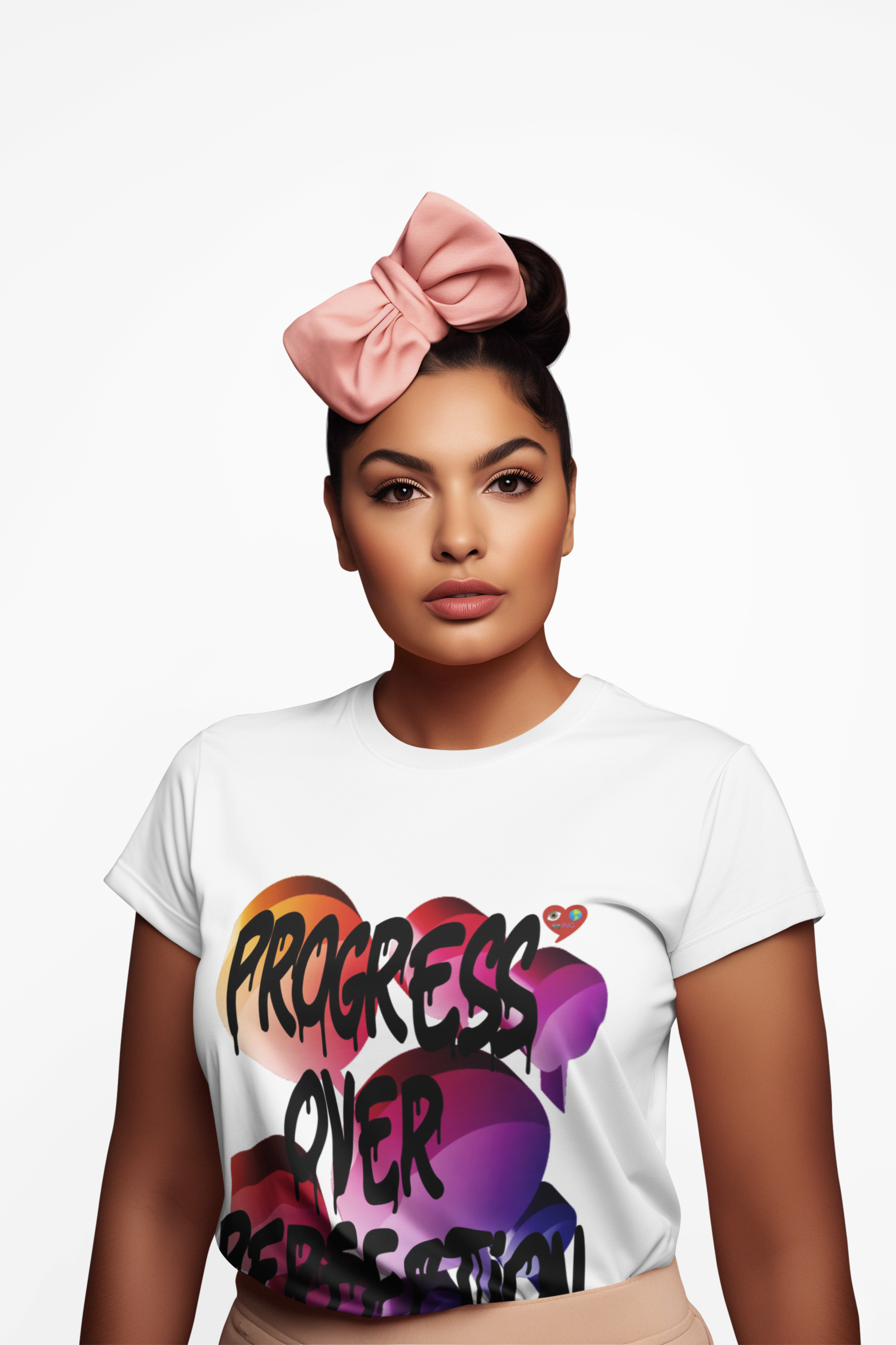 Progress Over Perfection T‑Shirt — Motivational Graffiti Tee product thumbnail image