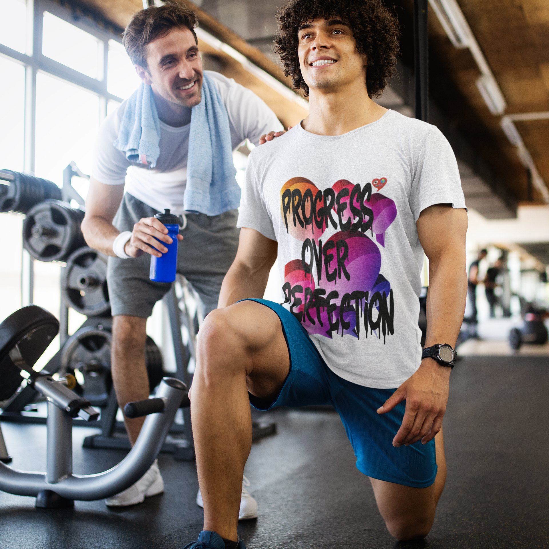 Progress Over Perfection T‑Shirt — Motivational Graffiti Tee product thumbnail image