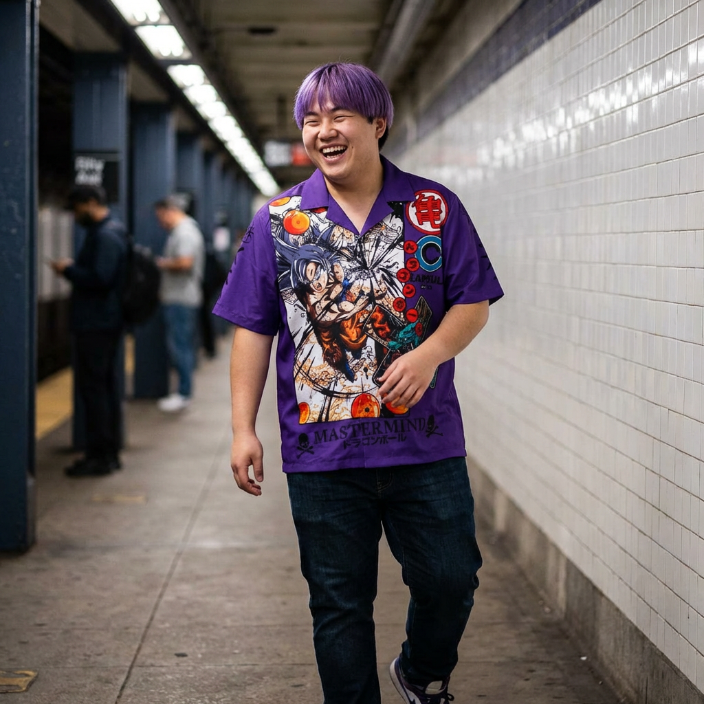 Dragon Ball Master Mind Hawaiian Camp Shirt — Men's Button-Up product thumbnail image